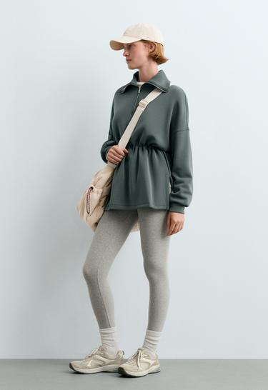 Long high-neck sweatshirt with modal — OCEAN 1