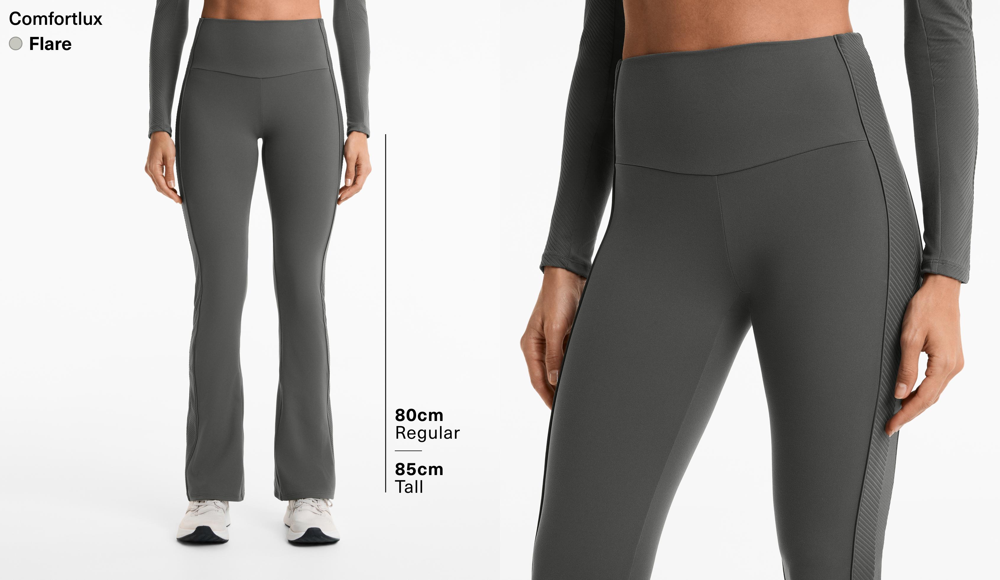 Comfortlux high rise side rib flare trousers