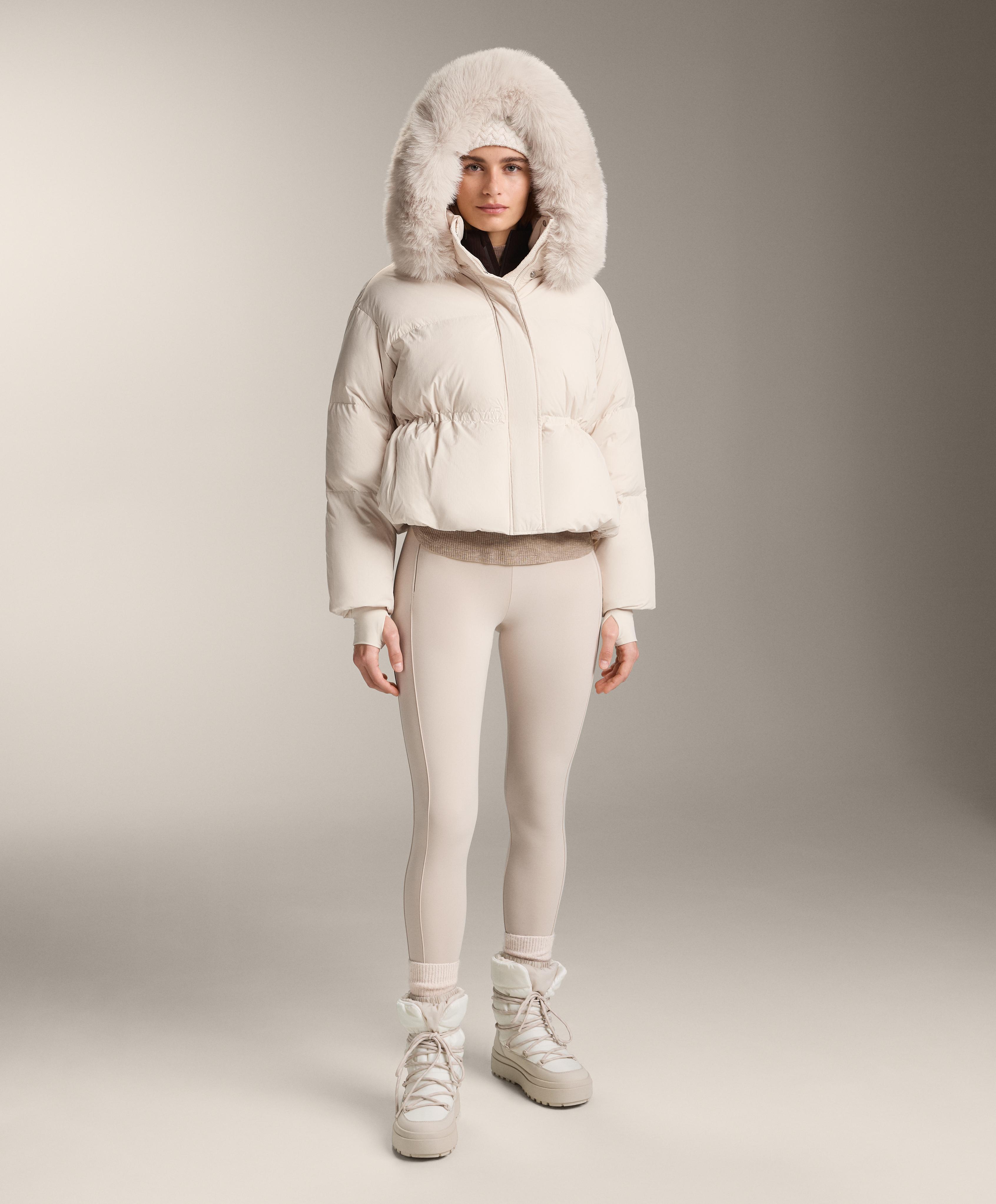 Short 100% down padded jacket — ECRU