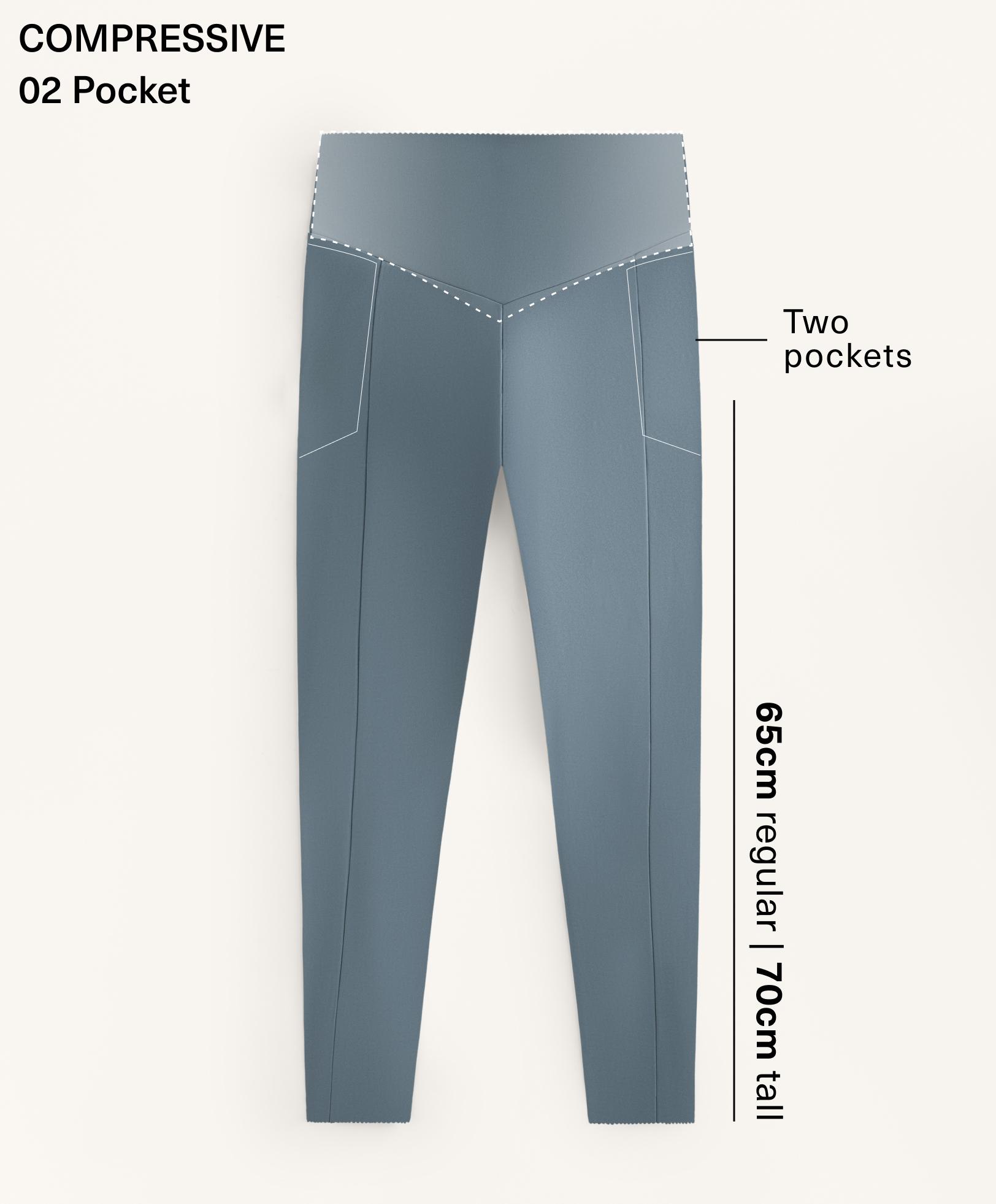 High-rise Compressive ankle-length leggings with pocket