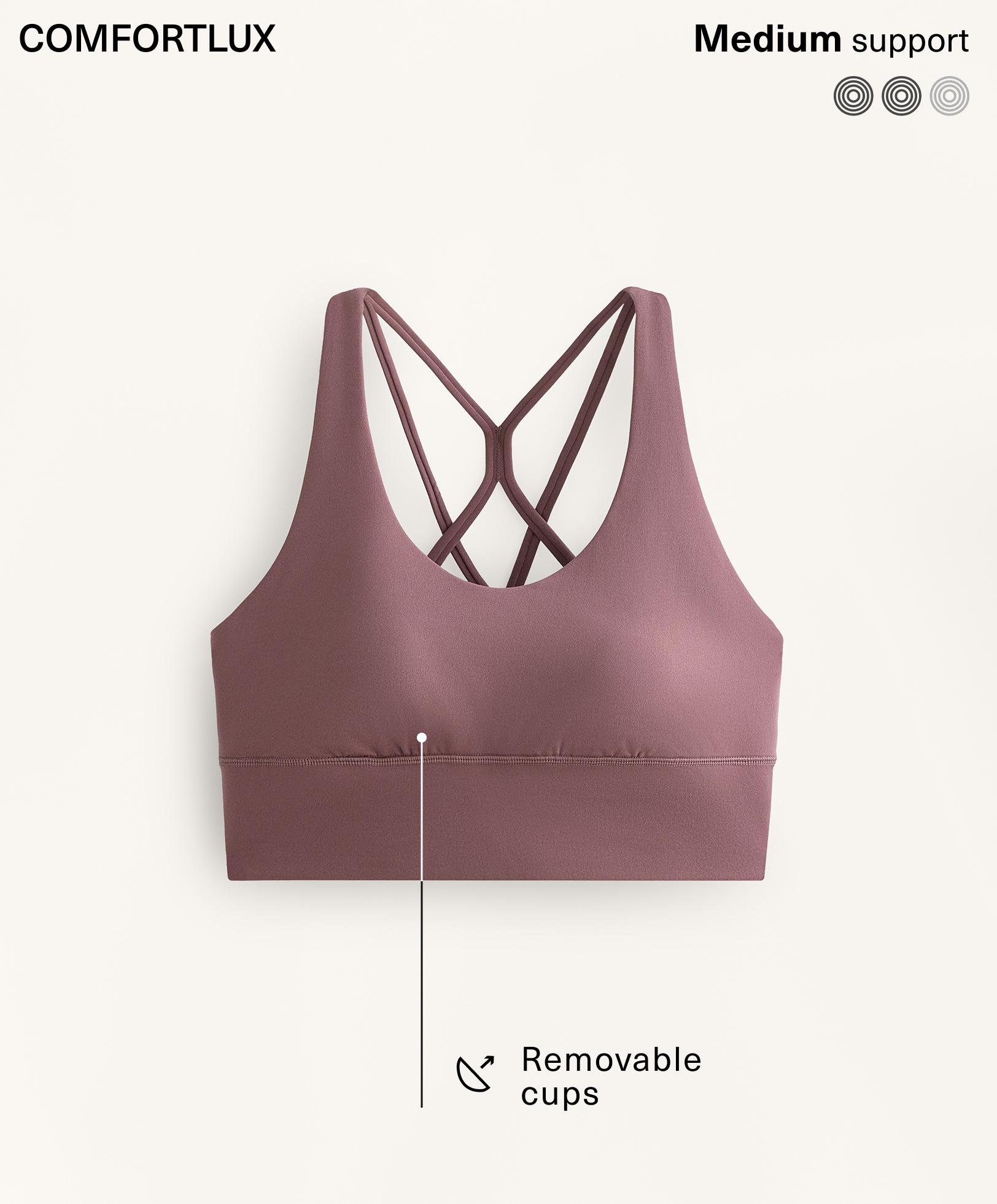 Sutiã de desporto comfortlux com suporte médio e copas