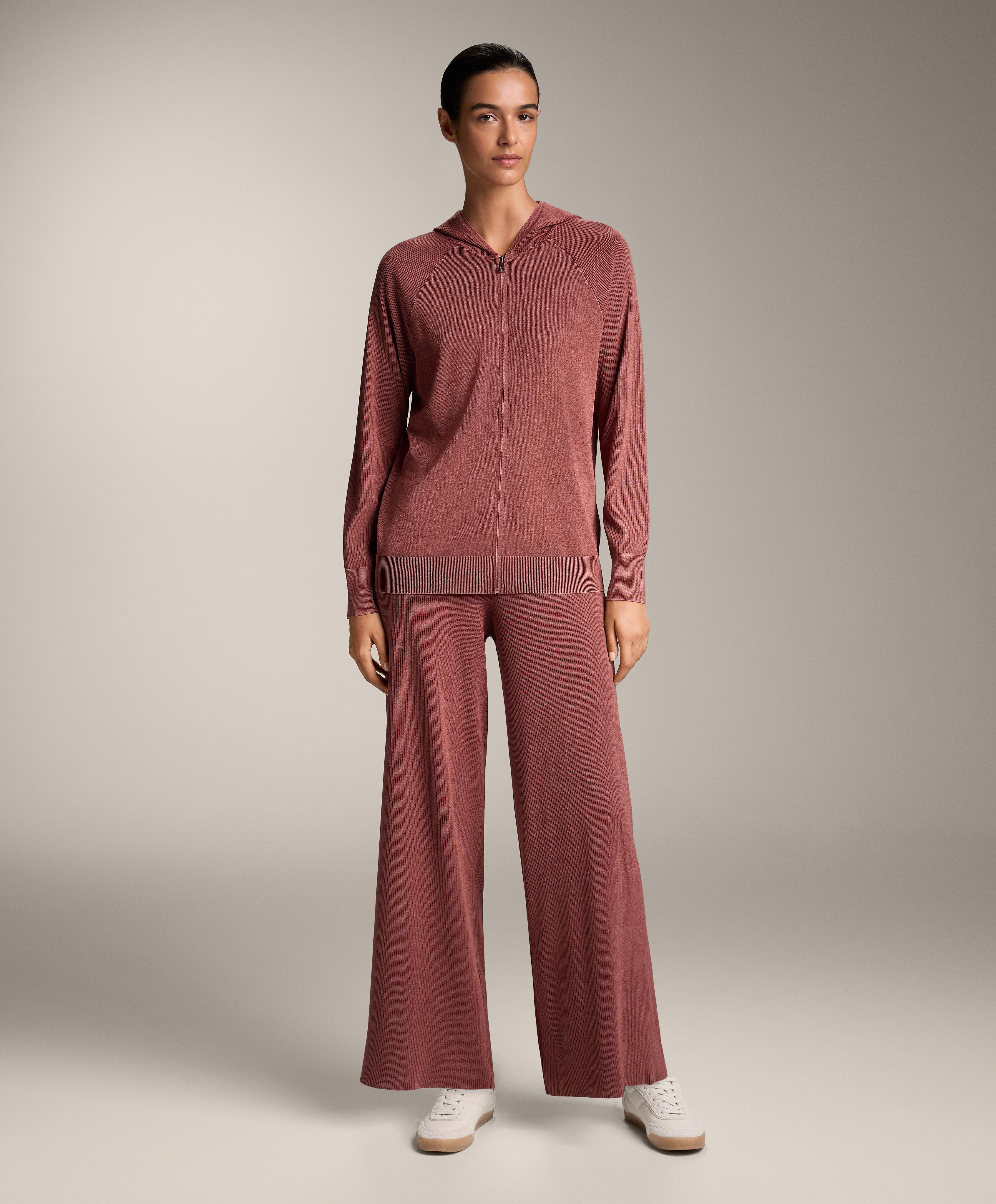 Washed knit straight leg trousers - Sale Washed knit straight leg trousers - Sale