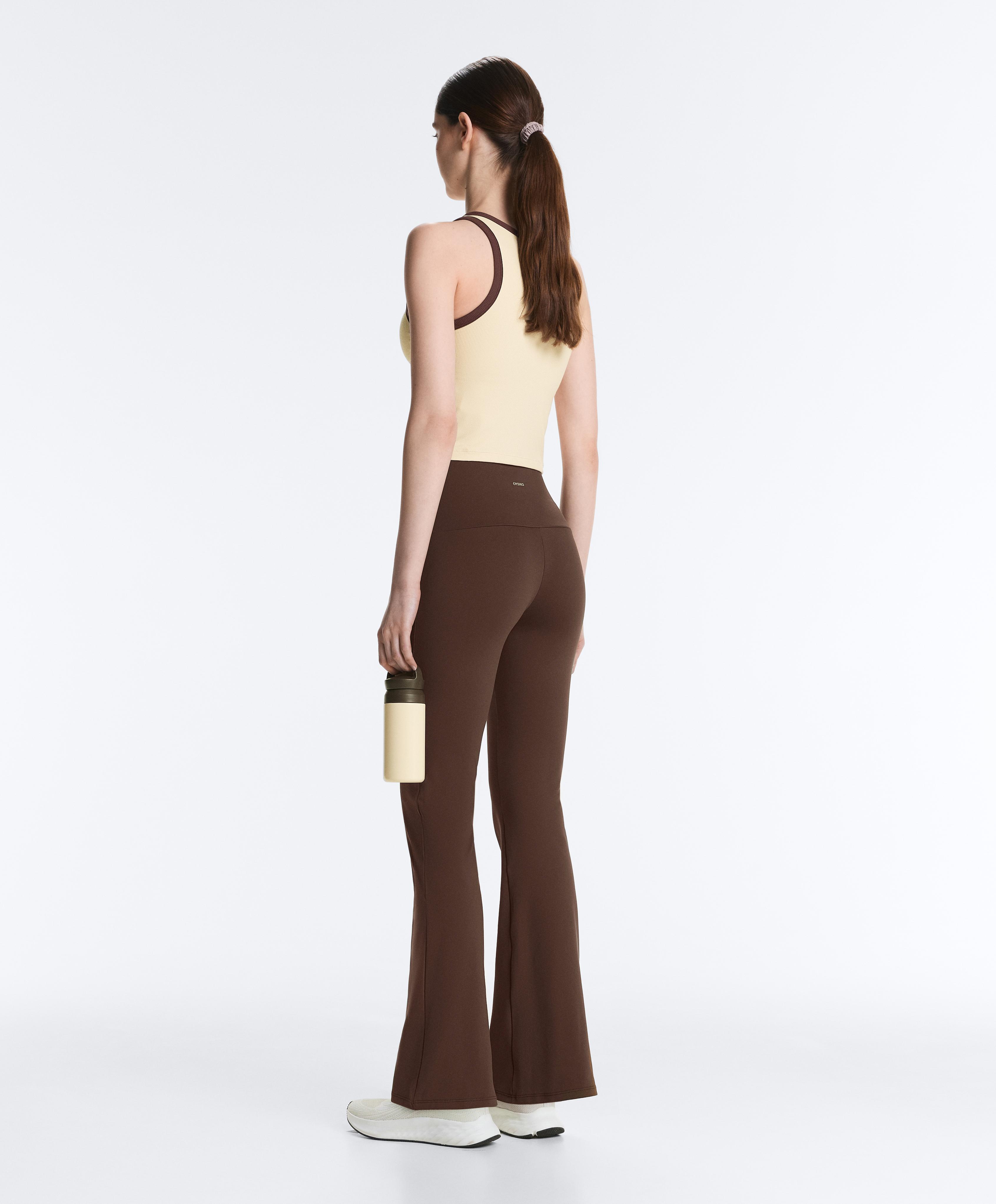 Rib modal blend long tank top — VANILLA