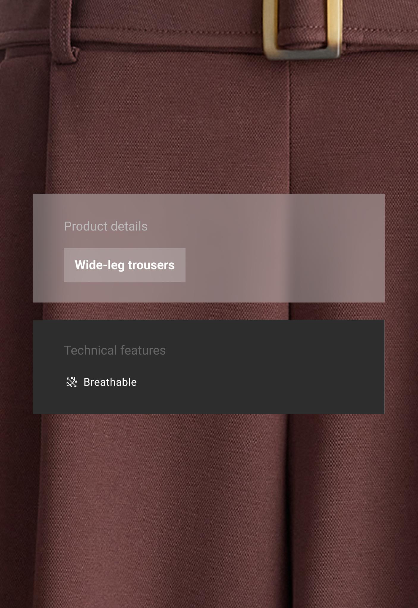 Wide-leg cotton piqué belted trousers — CHOCOLATE