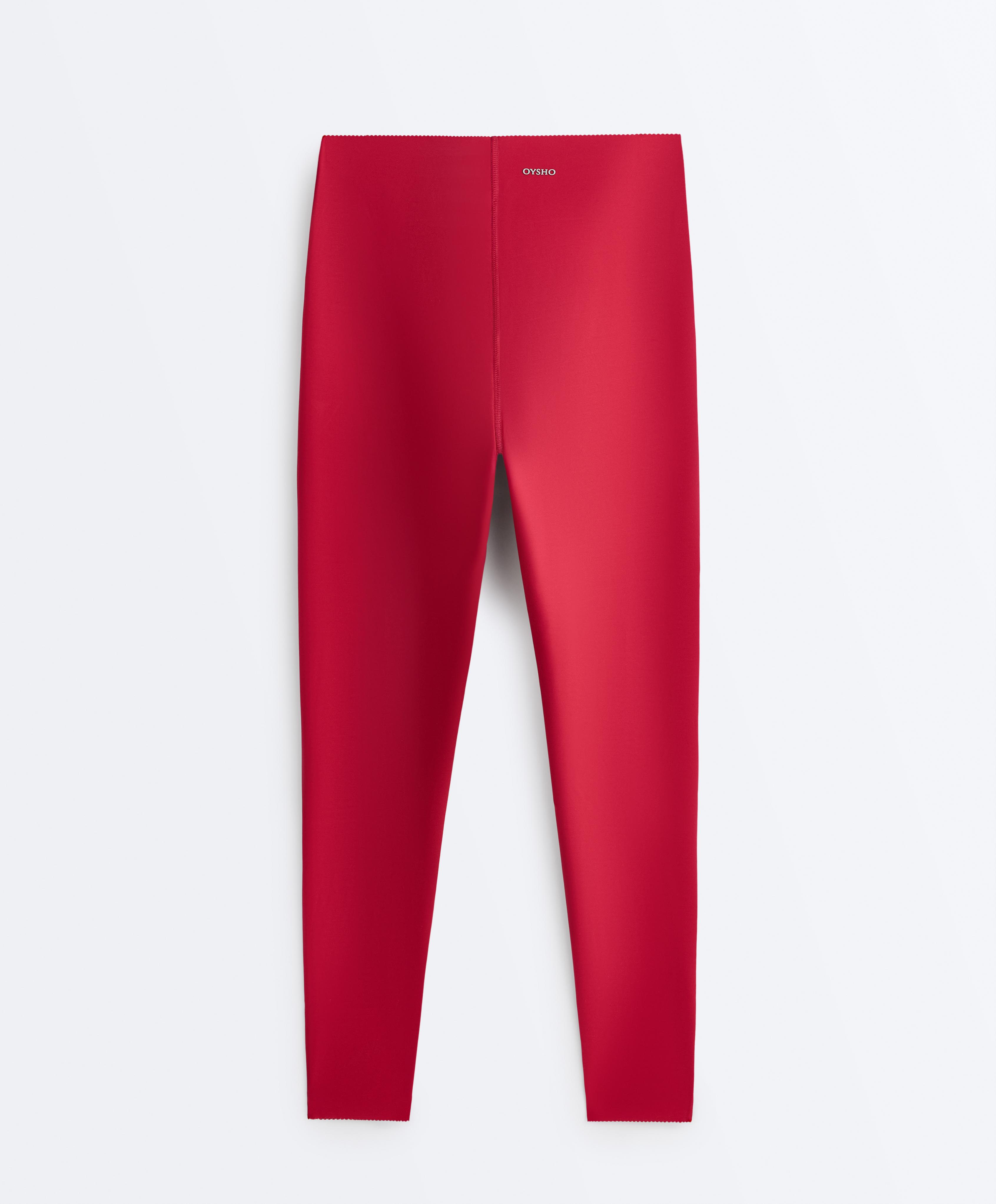 High-waisted Extra Compressive core control ankle-length leggings — RED