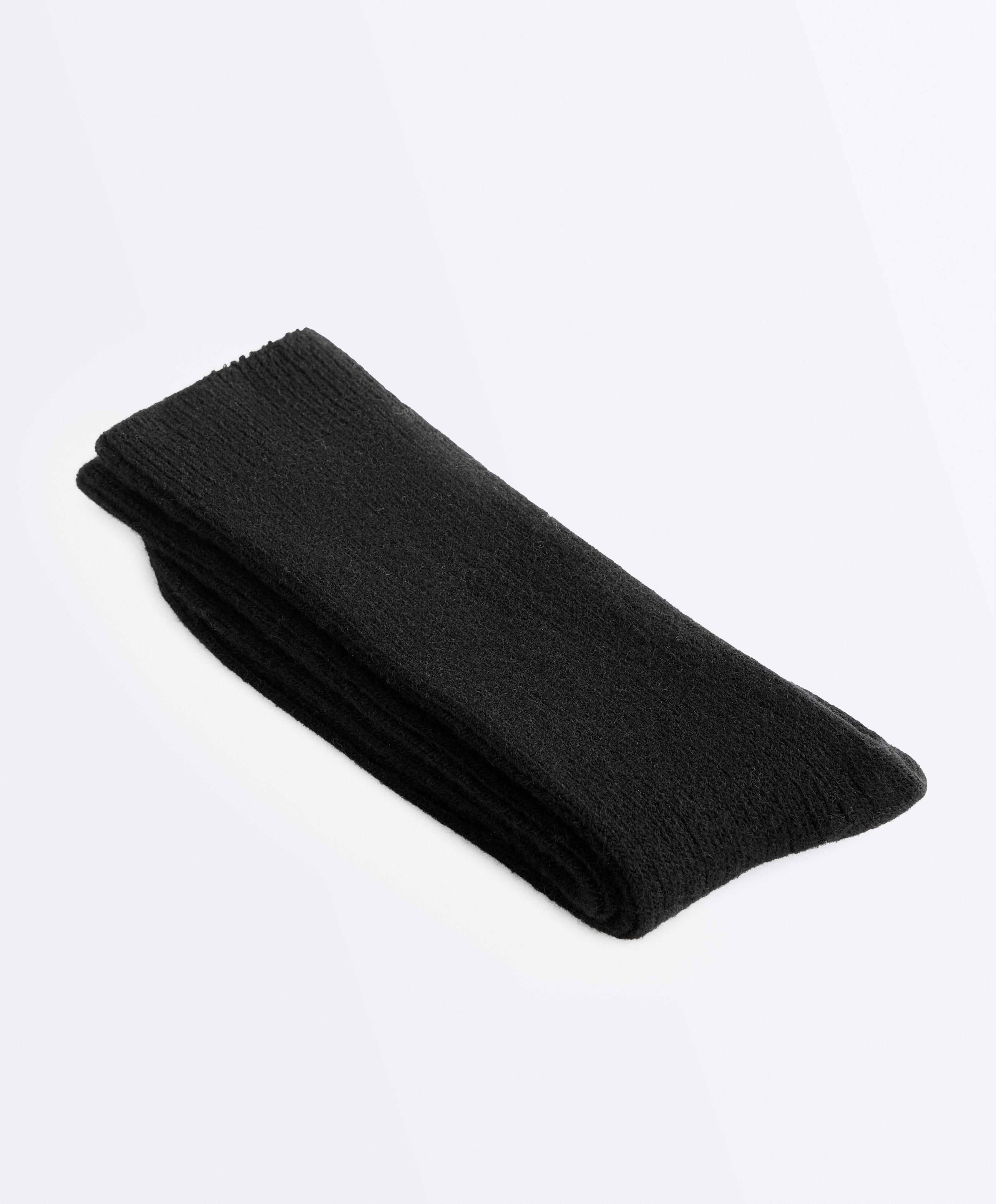 Classic socks 15% cashmere 10% wool — BLACK
