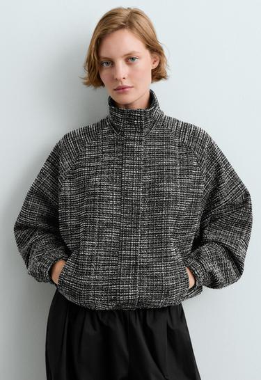 Rib-mix jacket — BLACK 2