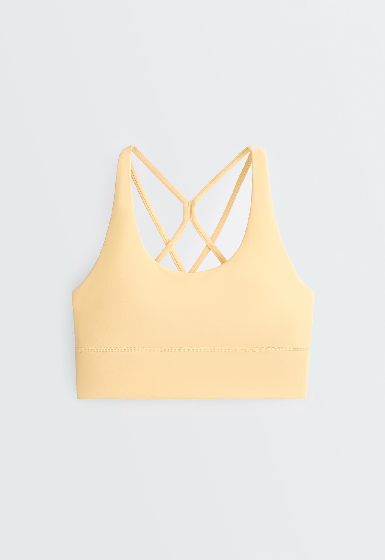 Medium support Comfortlux sports bra with cup — PALE YELLOW