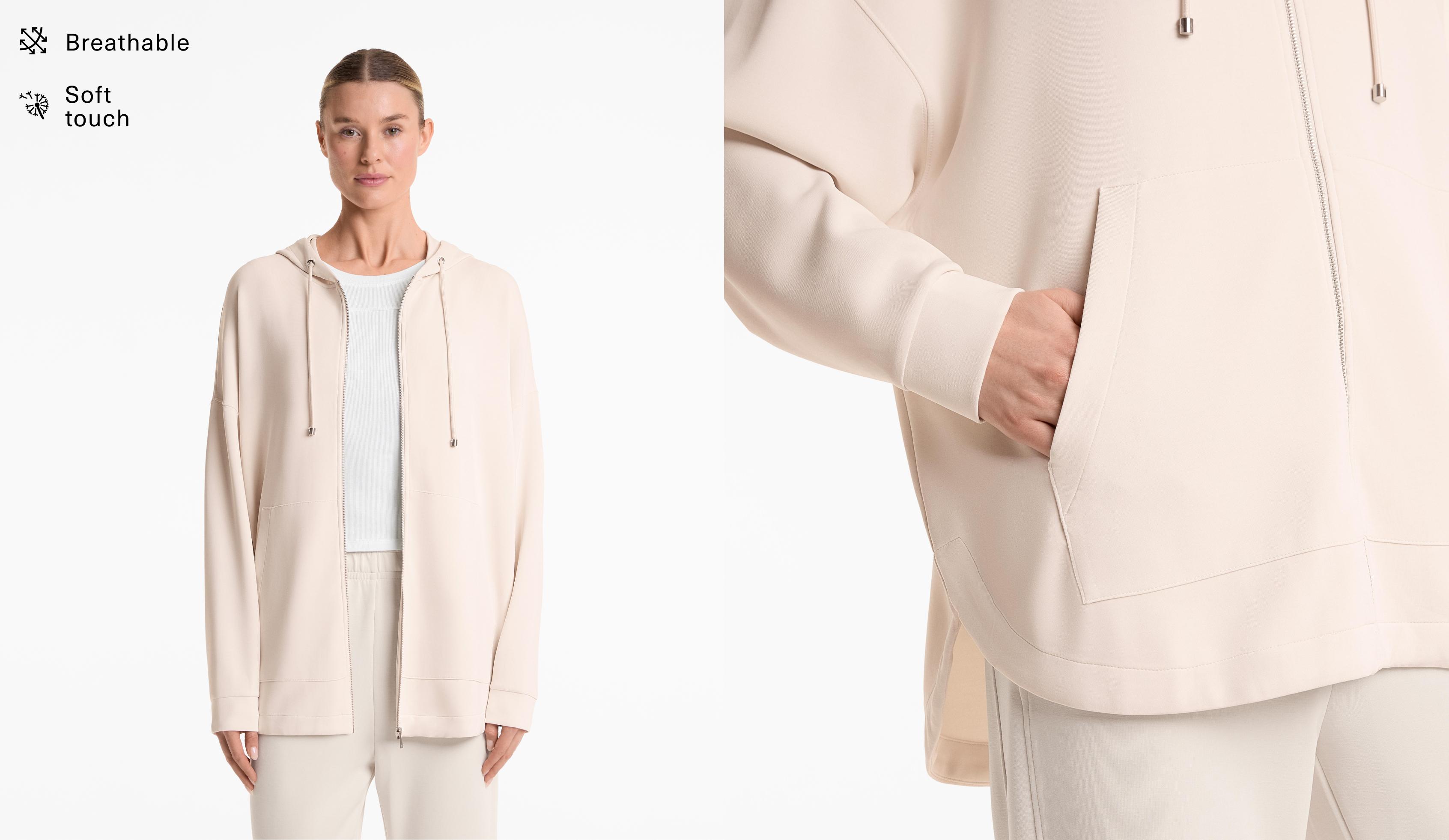 Oversize jacket with modal