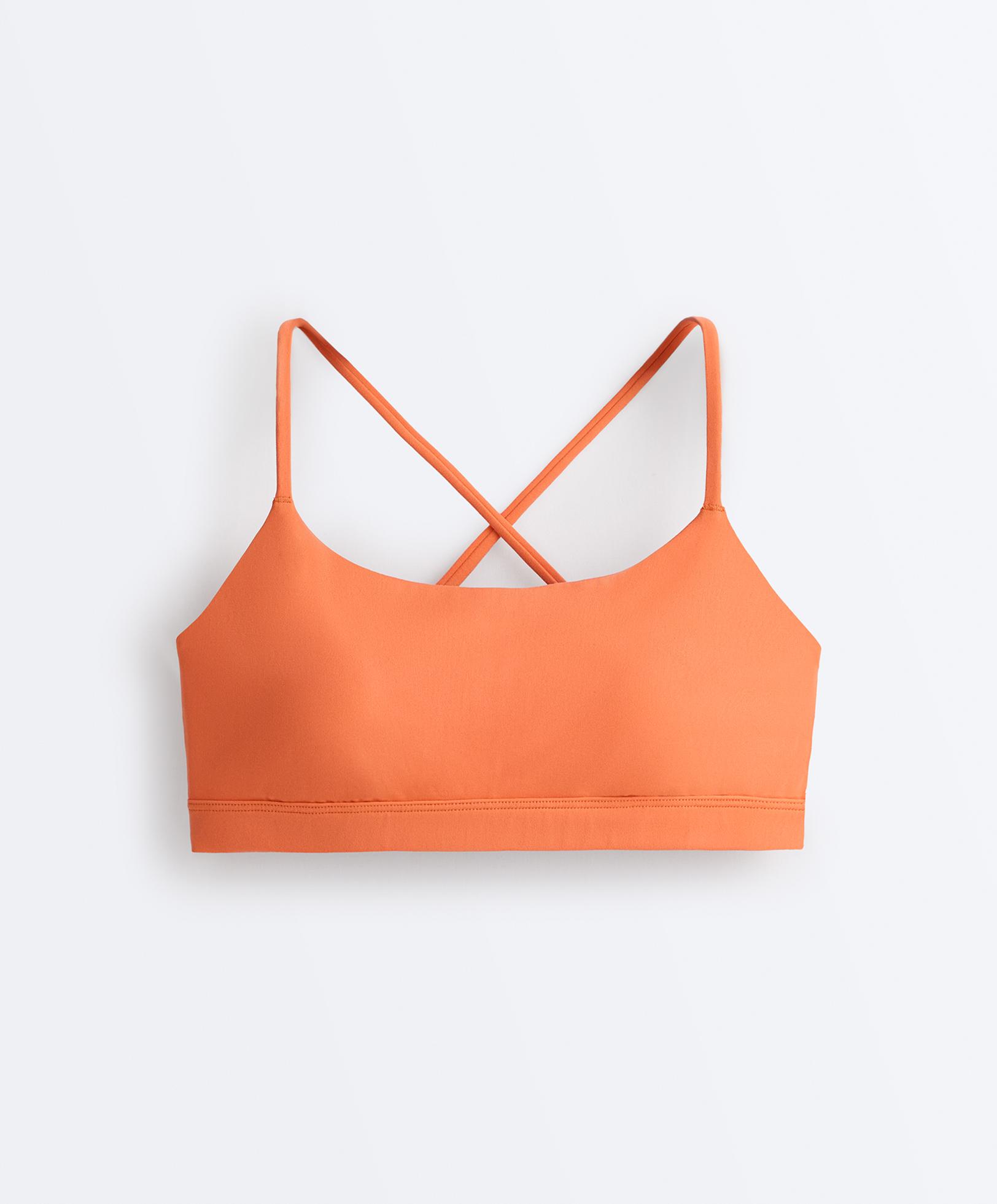 Low-support Comfortlux sports bra with straps — WASHED ORANGE