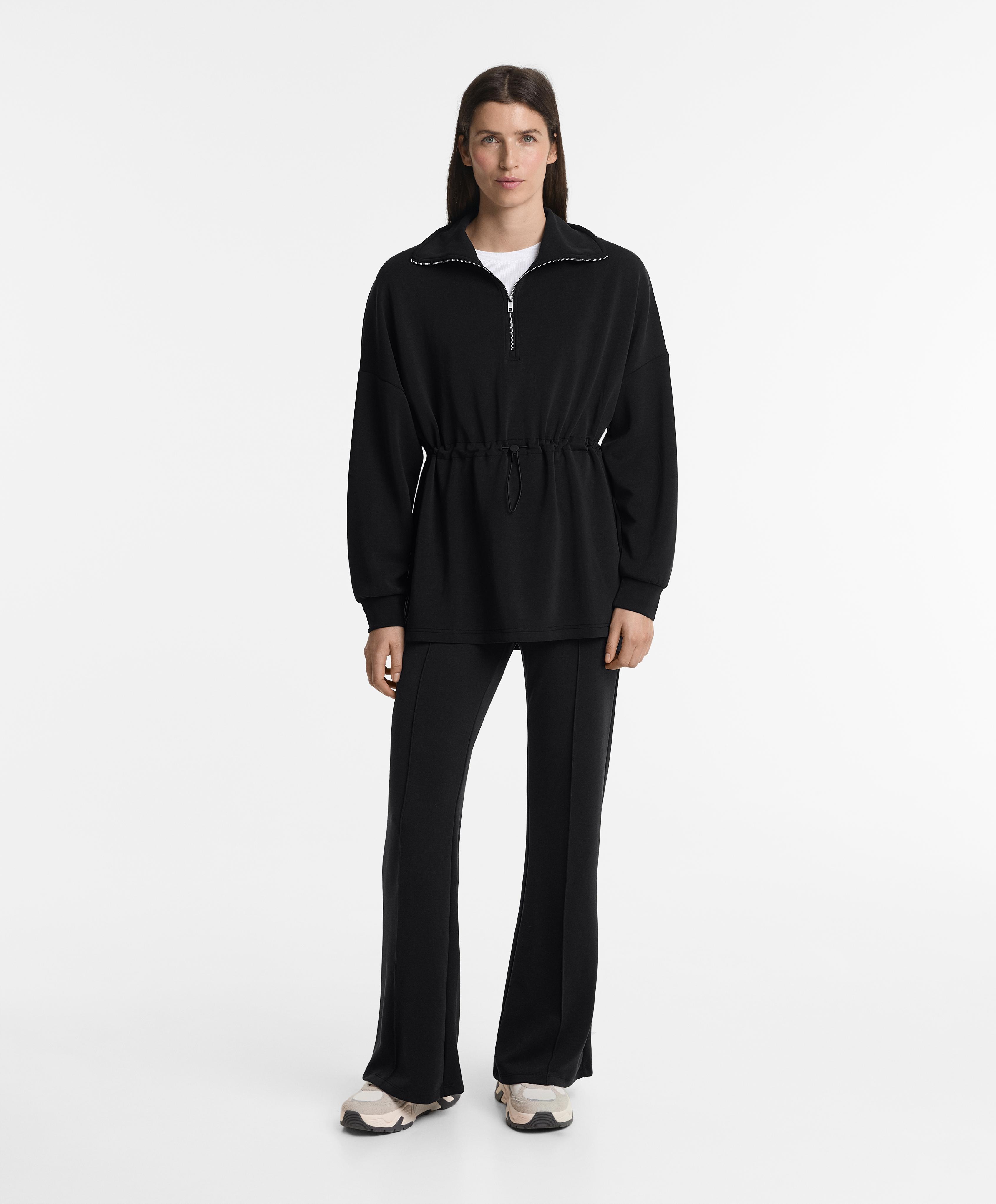 Half-zip sweatshirt with soft-touch modal - Sale Half-zip sweatshirt with soft-touch modal - Sale