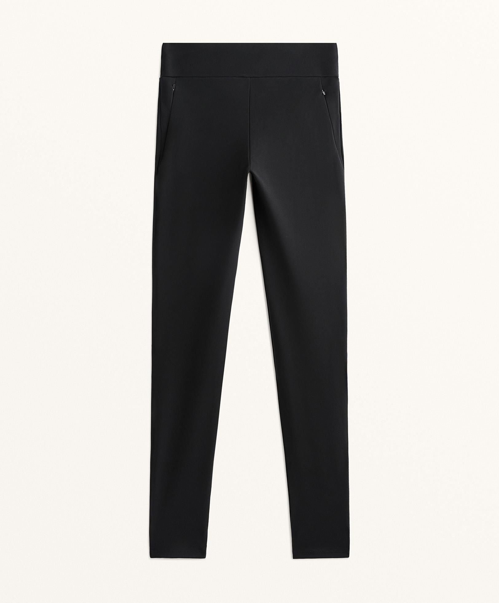 Warm 70cm high-rise ankle-length leggings — BLACK