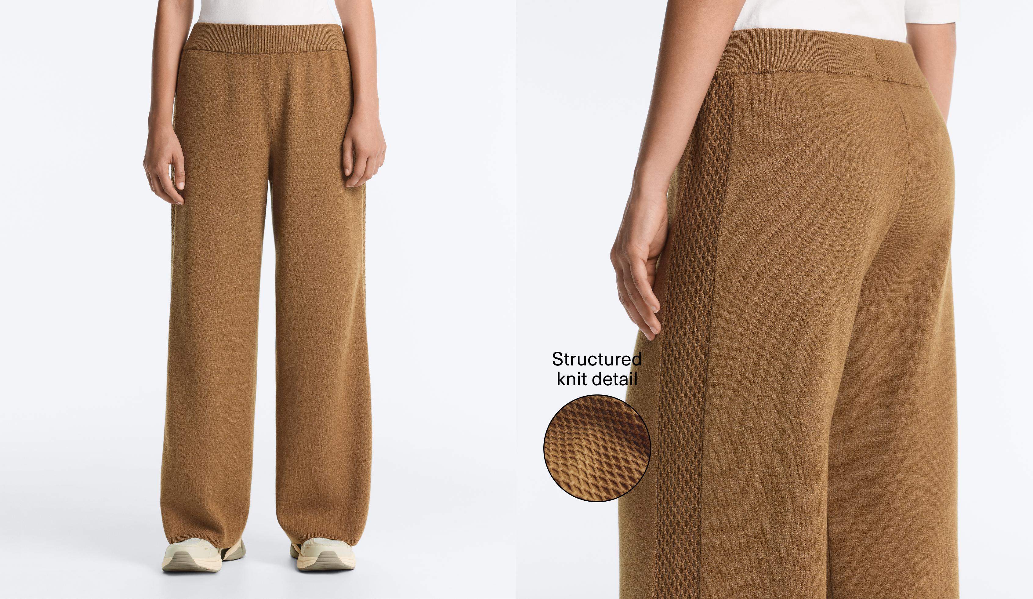 Pantaloni dritti struttura laterale maglia Pantaloni dritti struttura laterale maglia