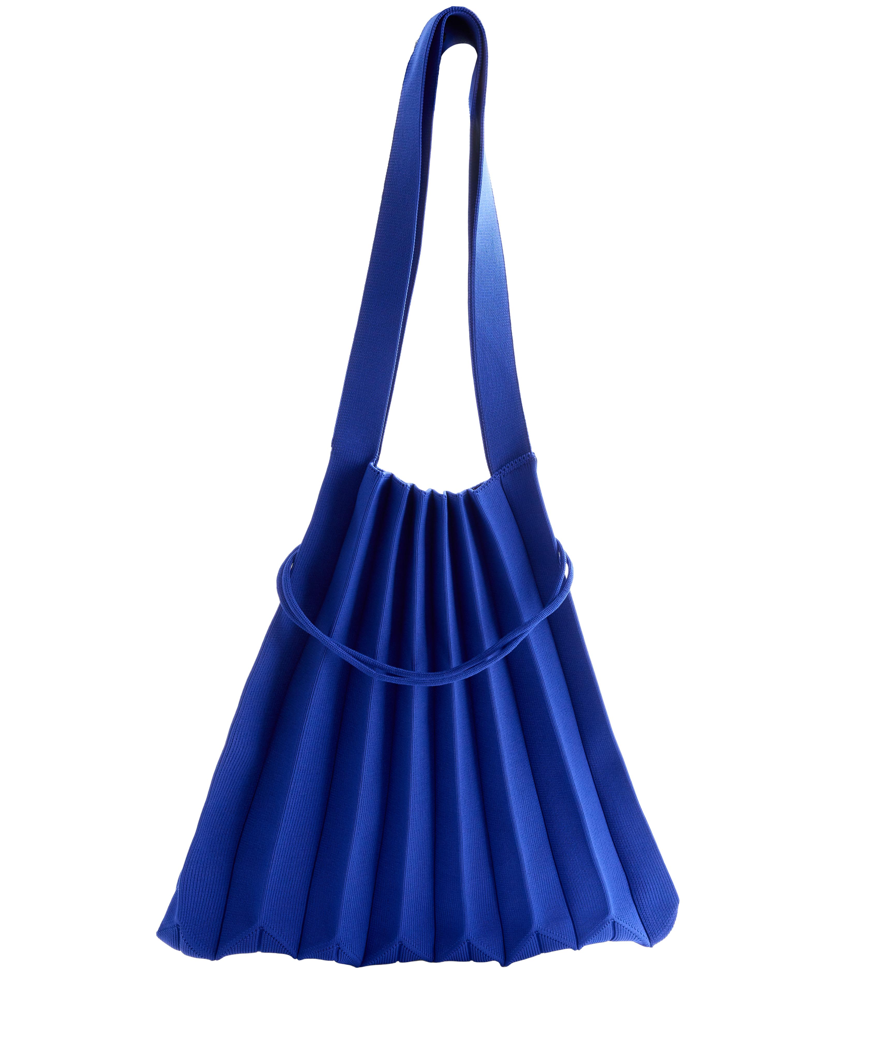 Pleated knit bag — KLEIN BLUE