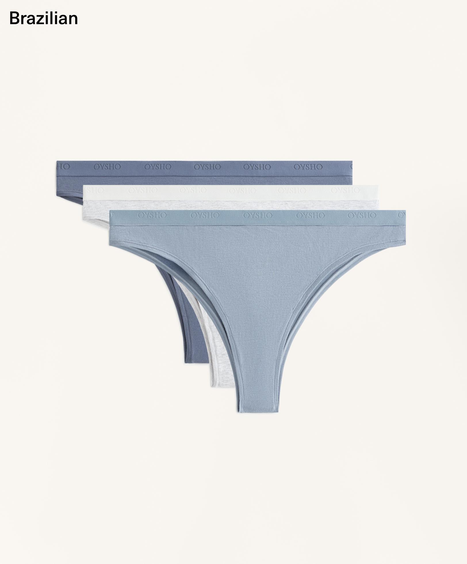 3 cotton blend logo Brazilian briefs - Sale
