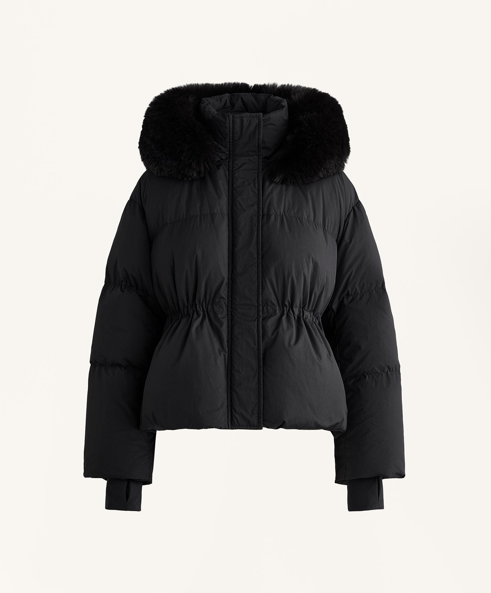 Short 100% down padded jacket — BLACK