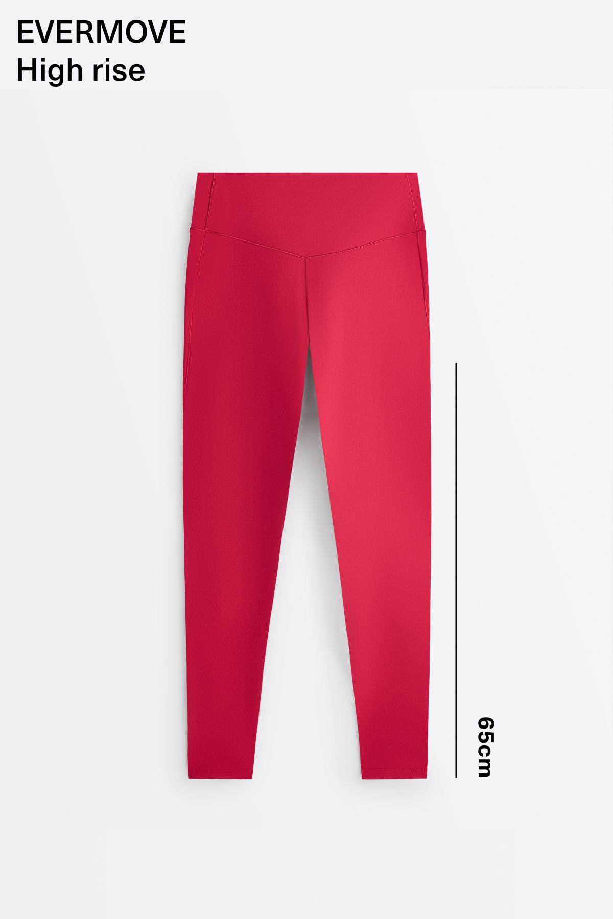 Evermove high-rise ankle-length leggings — RED