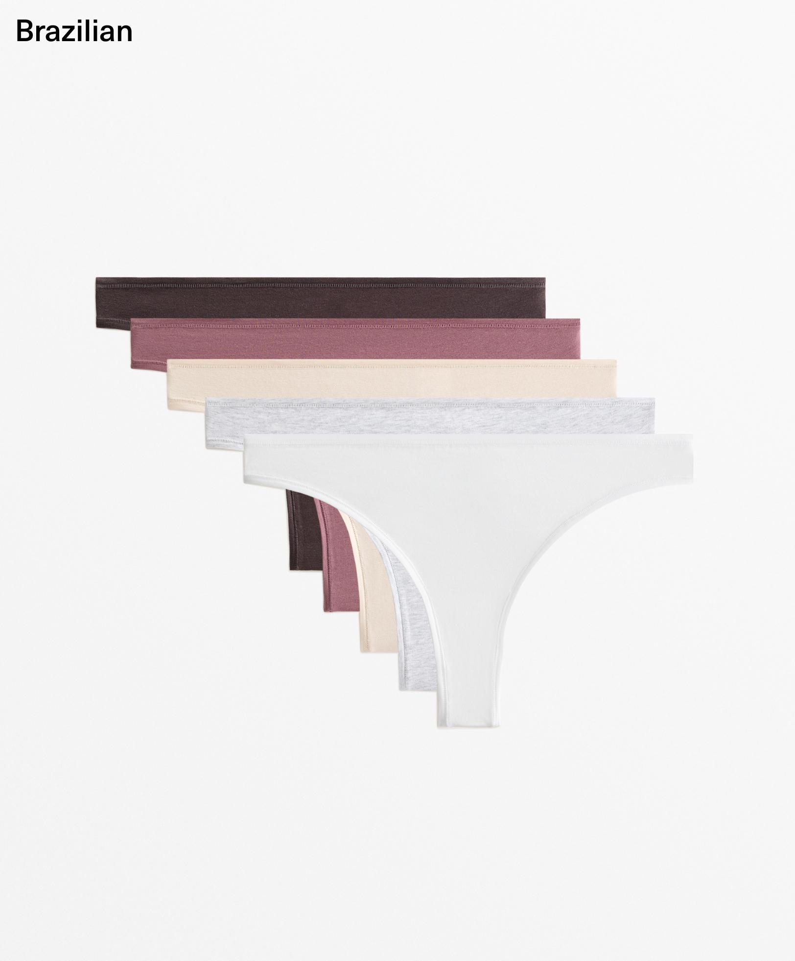 5 cotton blend Brazilian briefs