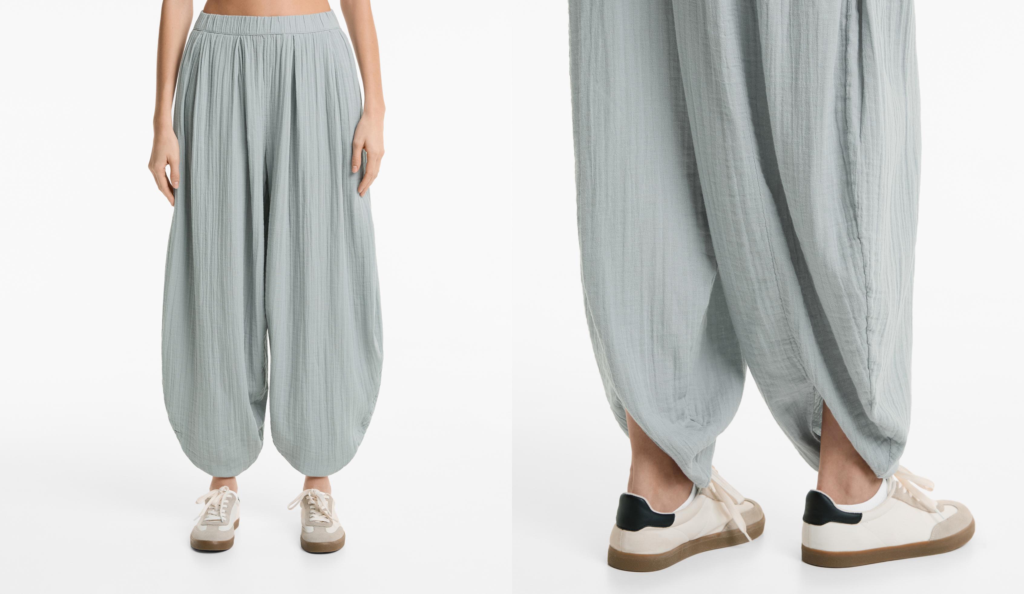 100% cotton balloon trousers