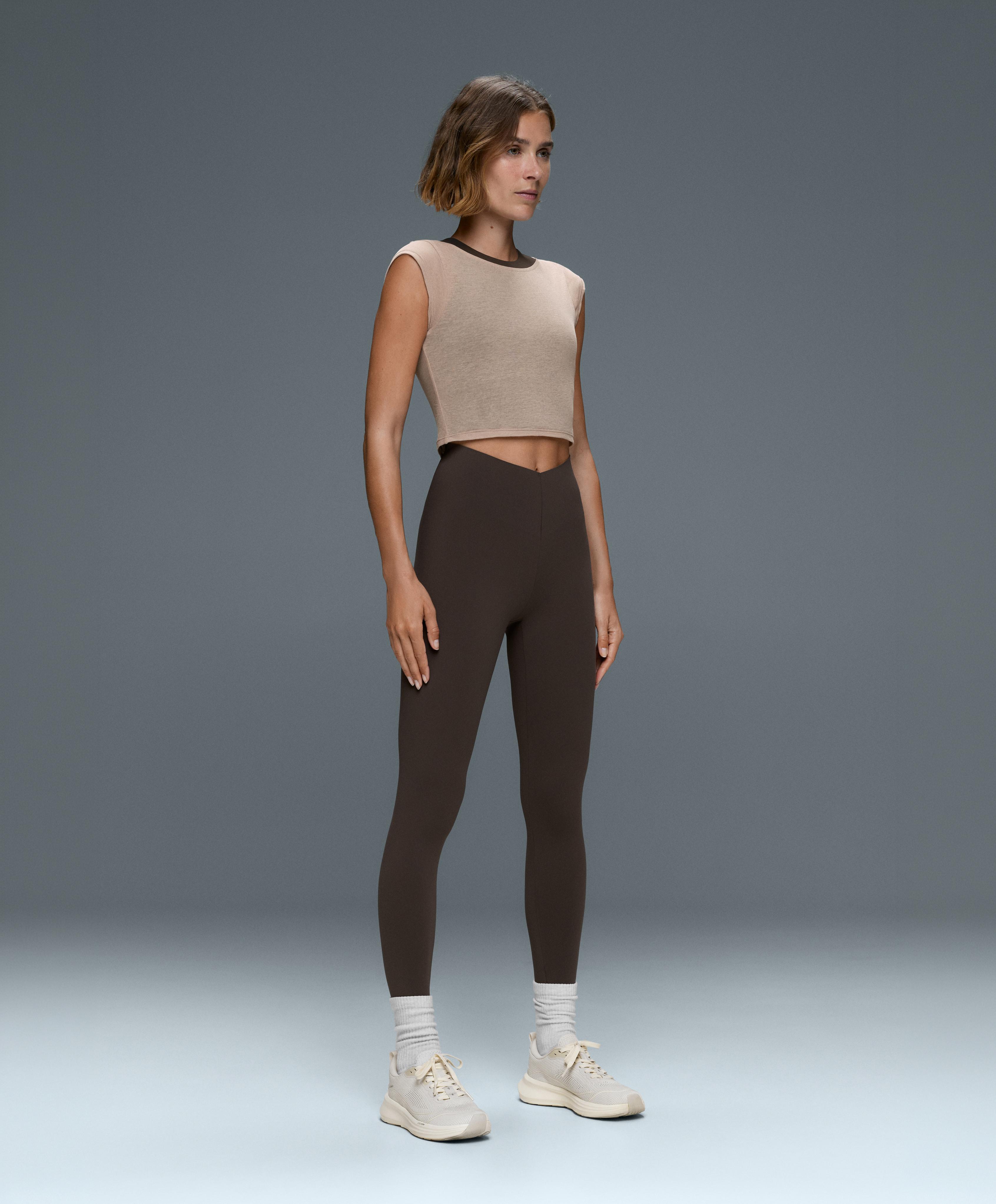 Comfortlux contrast overlay tank top — LIGHT STONE