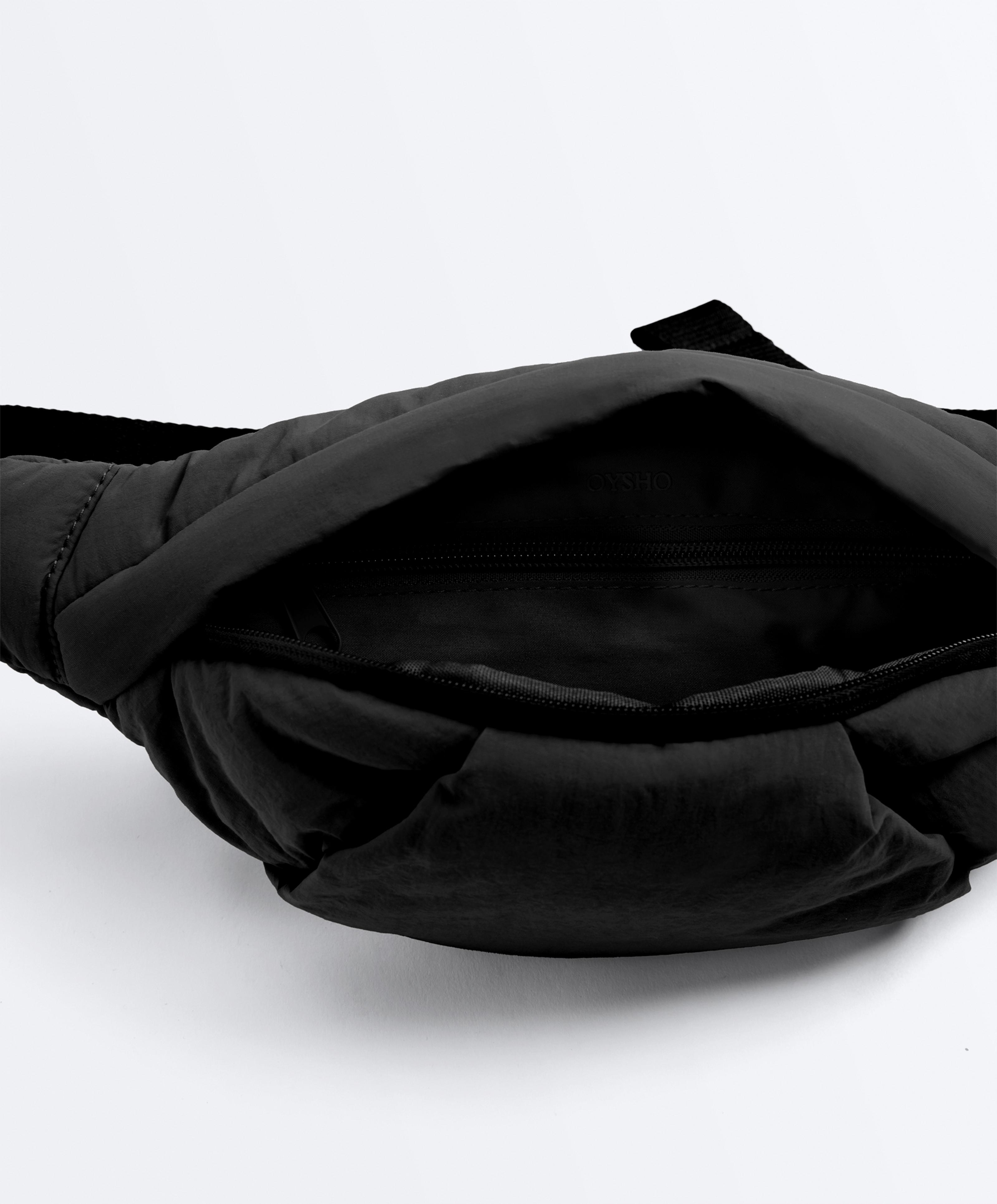 Water-repellent nylon belt bag — BLACK