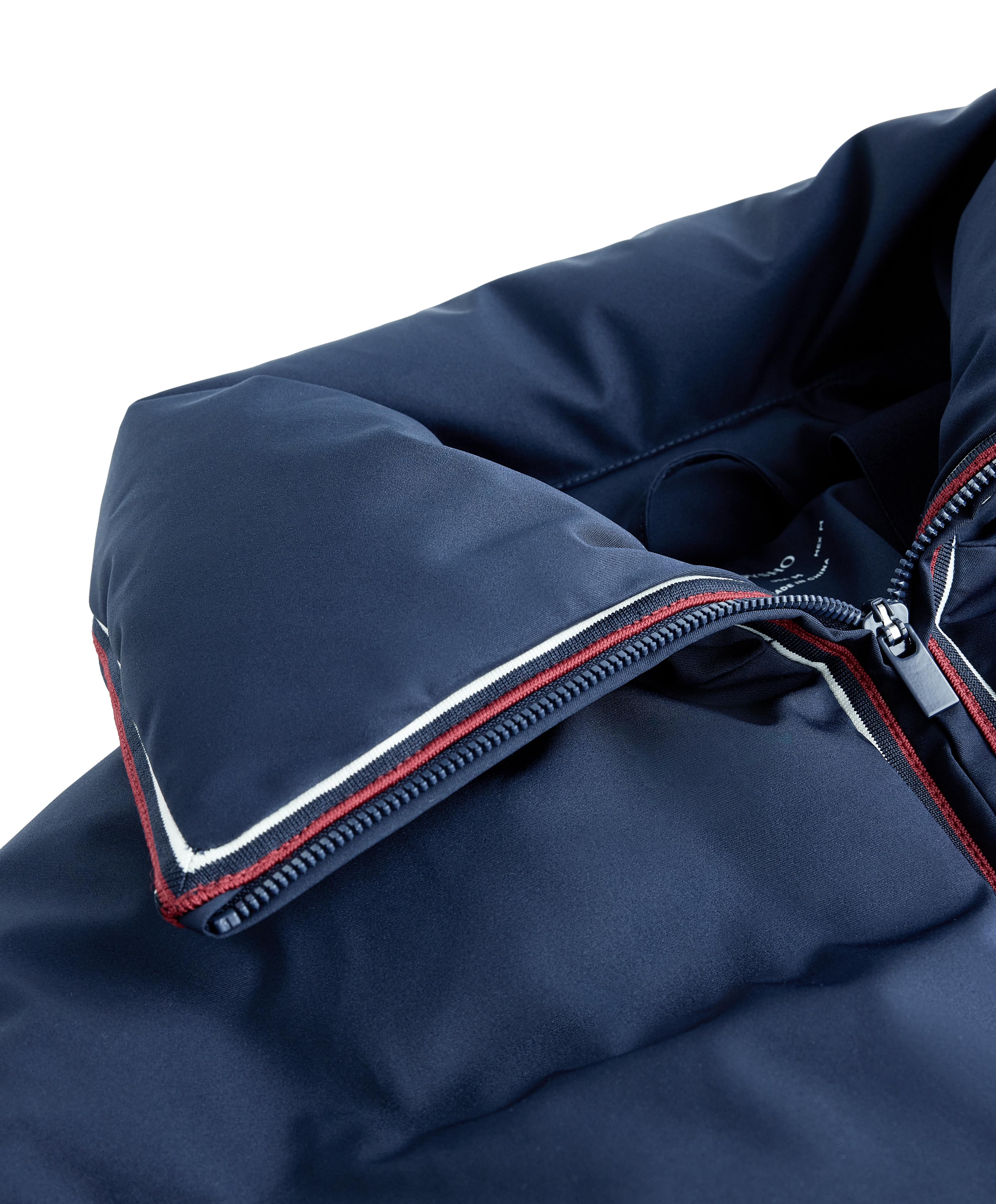 MINARDI PIUME SKI water-resistant retro jacket, 80% down and 20% feather — NAVY BLUE