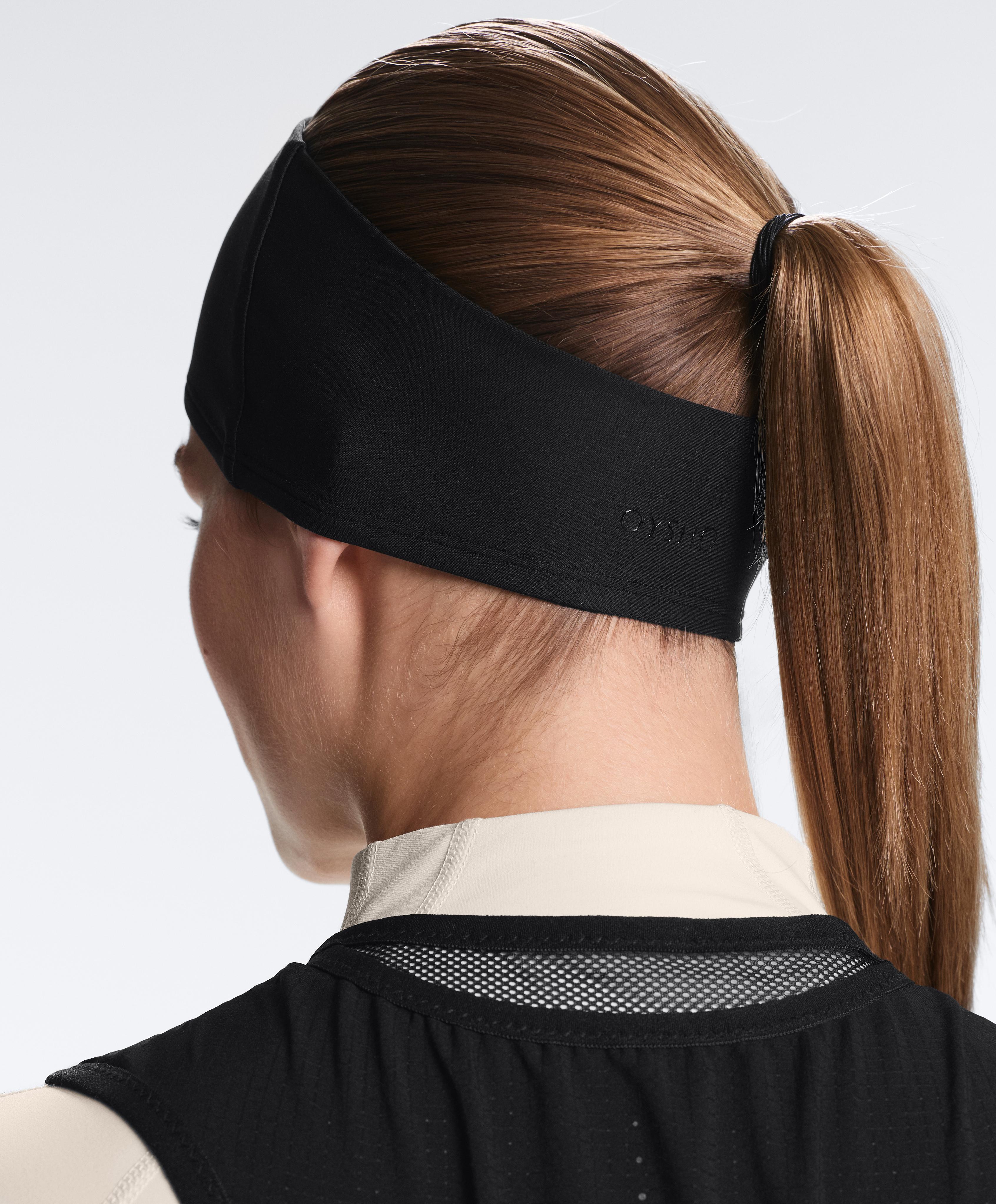 9 cm sports headband — BLACK
