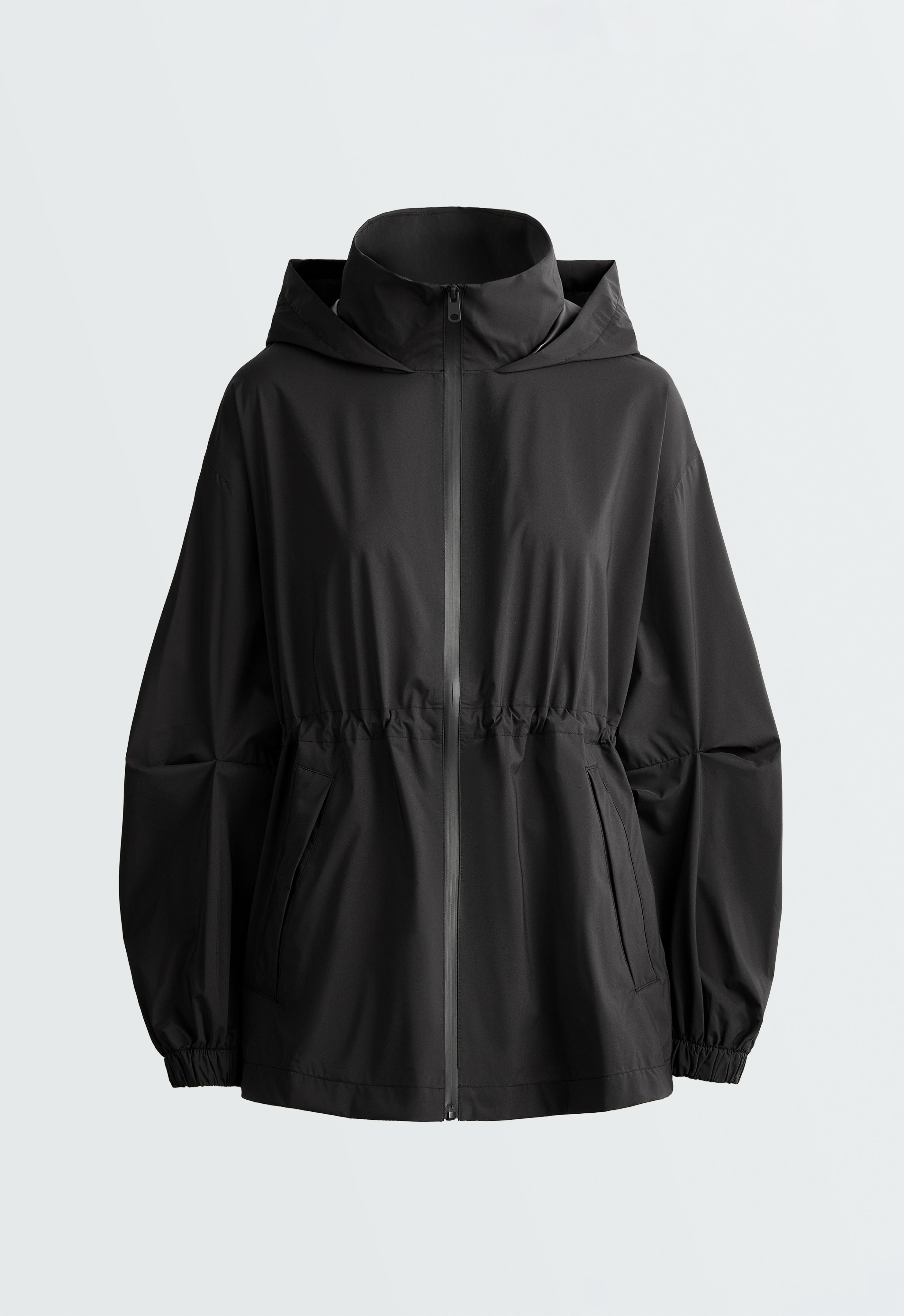 Super extra lightweight 10k packable waterproof jacket — BLACK