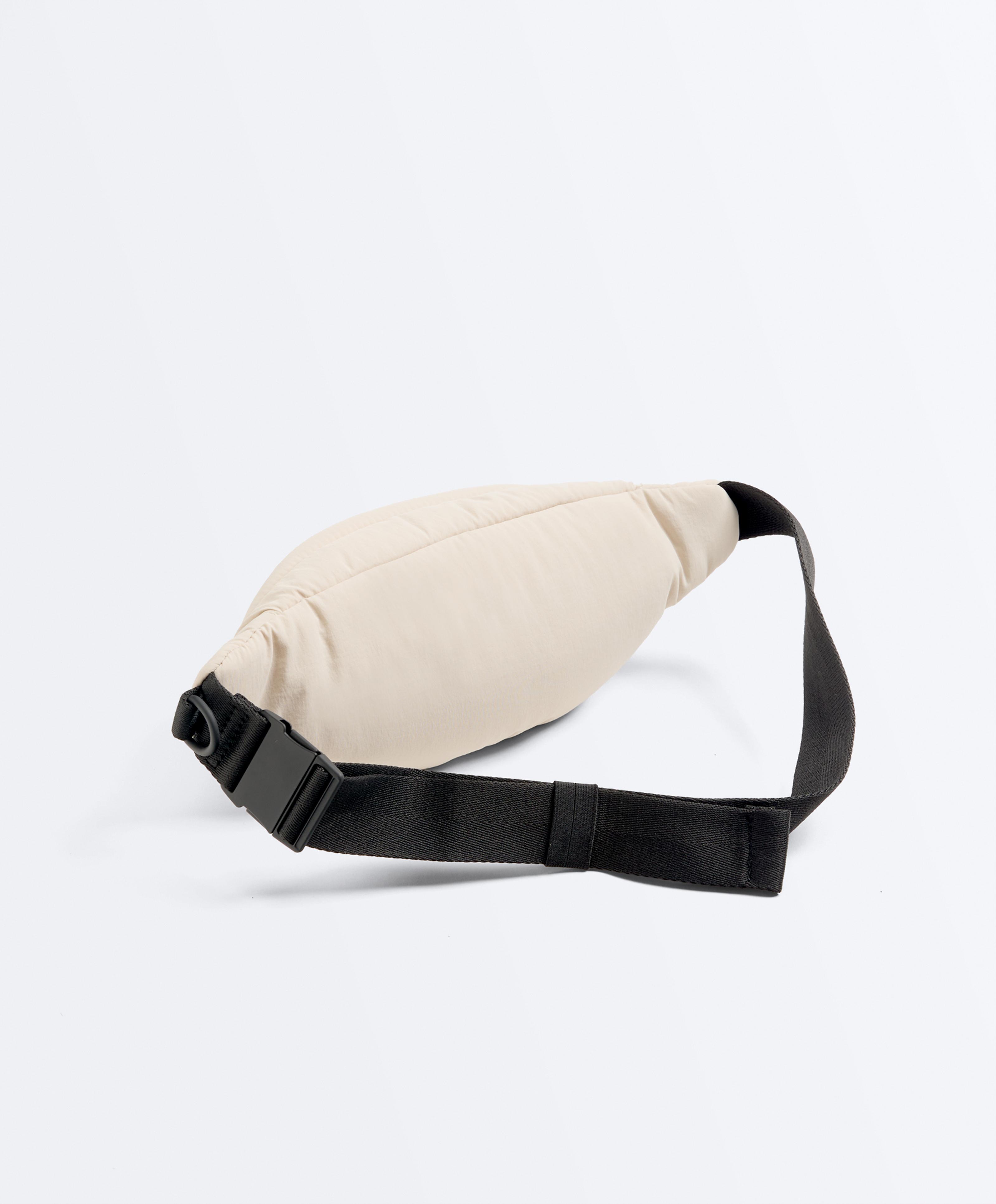 Water-repellent nylon belt bag — ECRU