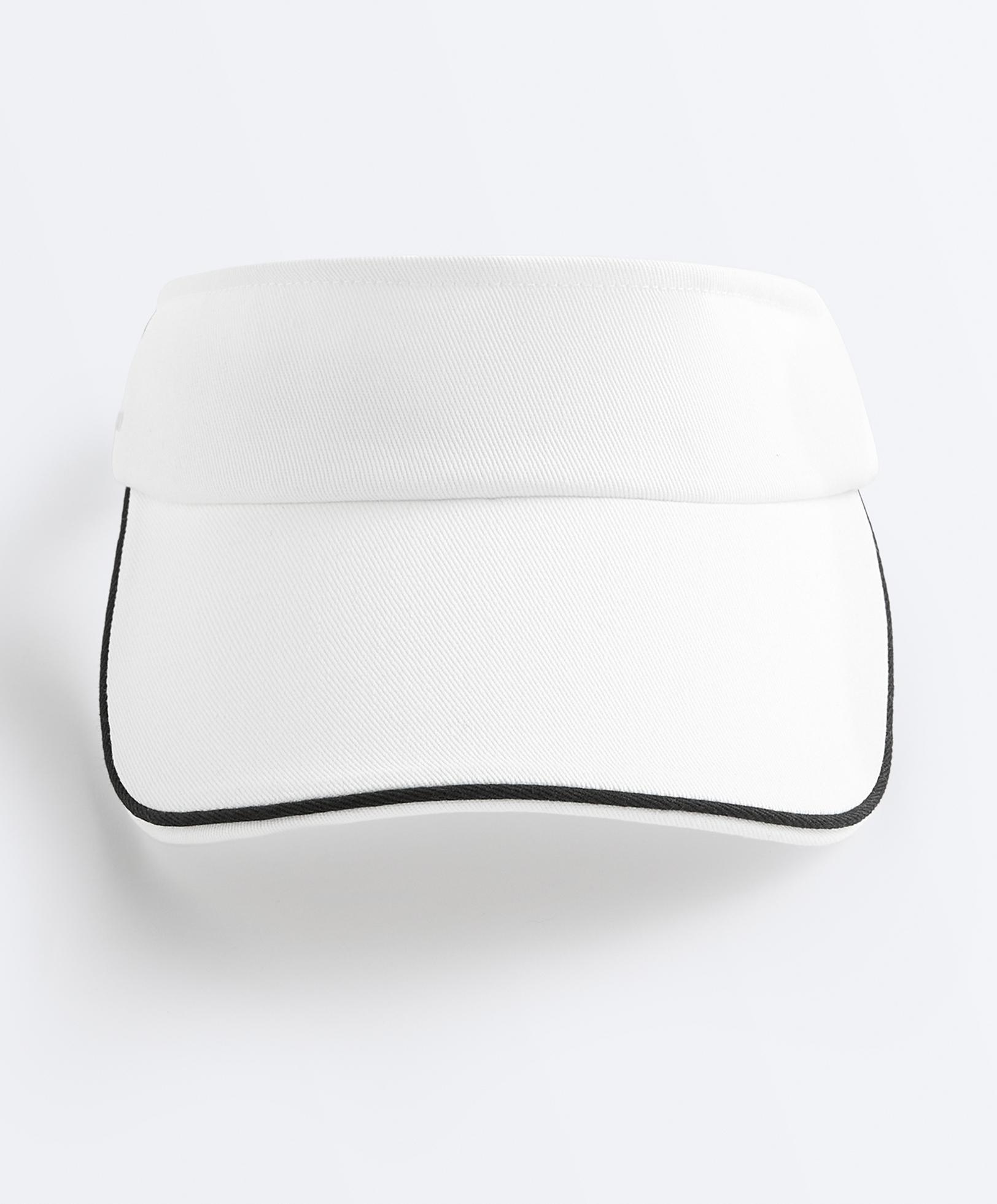 Sports piping visor — WHITE 