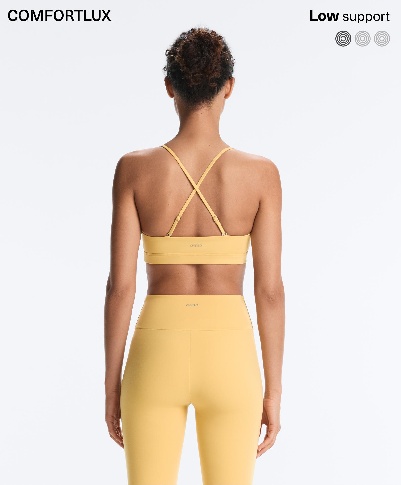 Light-support Comfortlux crossover-strap sports bra