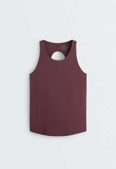 Comfortlux cross-back T-shirt — PLUM 7