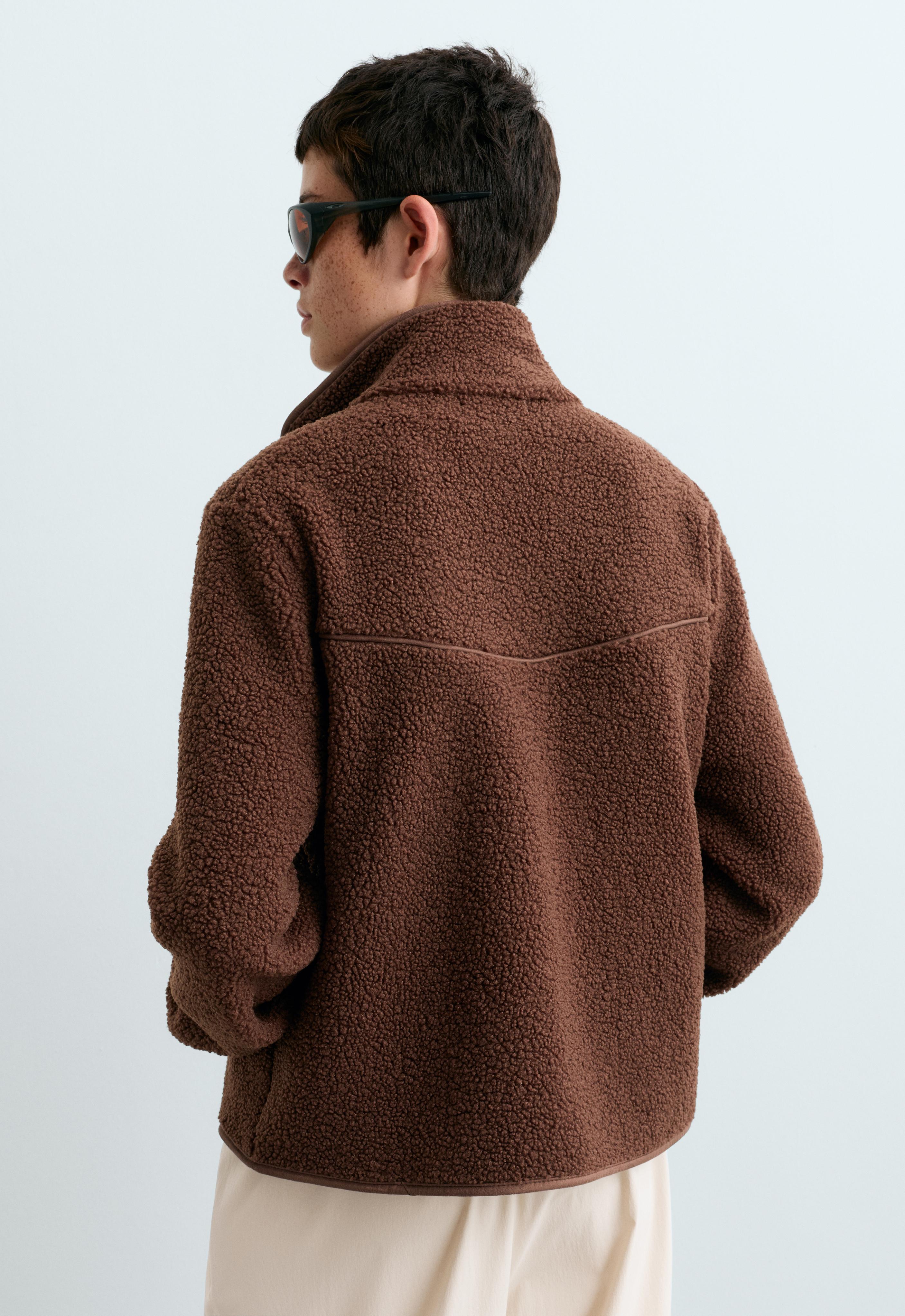 Piping faux-shearling jacket — COCOA