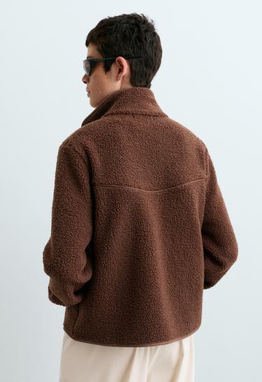 Faux-shearling seamed jacket — COCOA 5