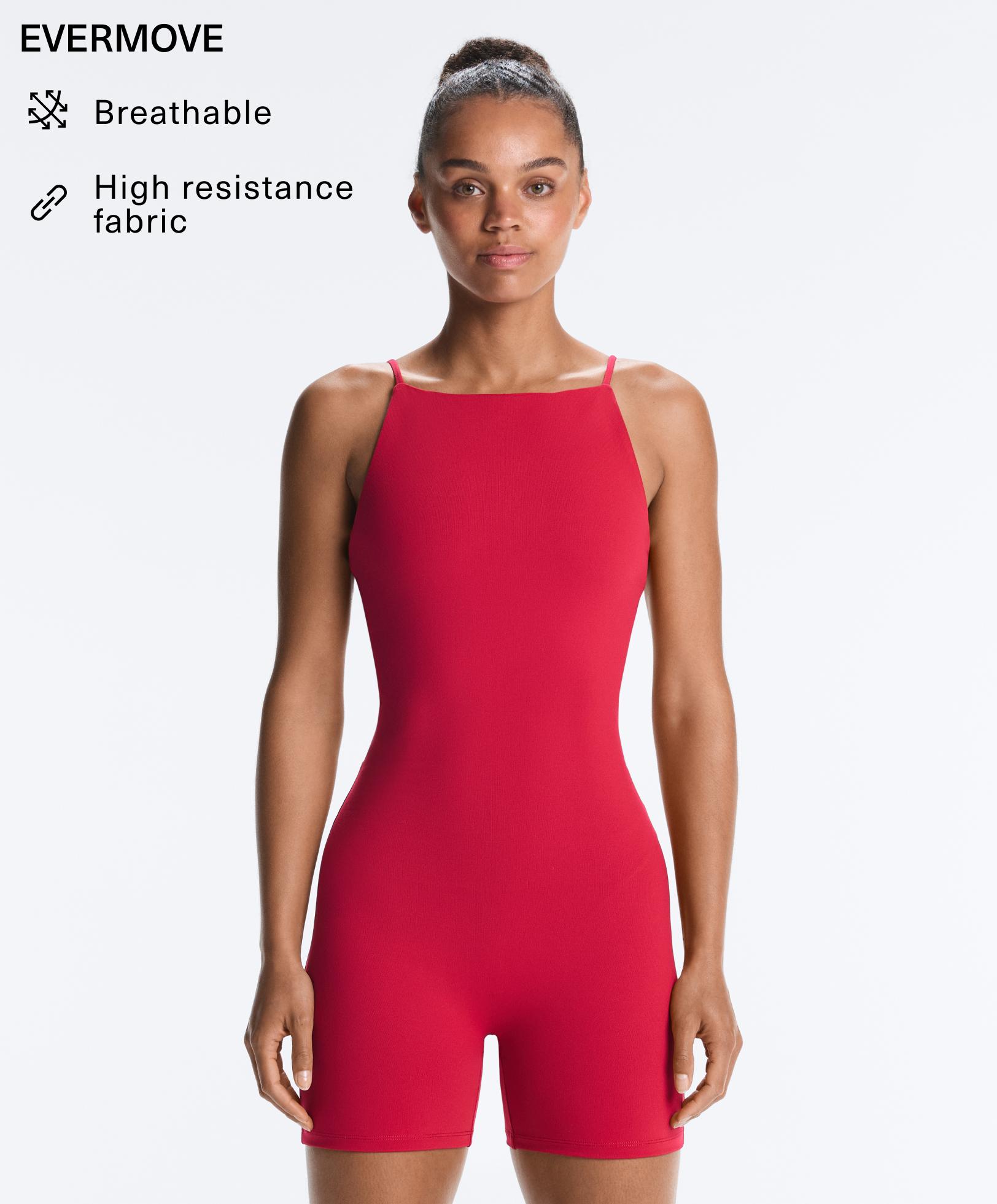Evermove boat neck short jumpsuit