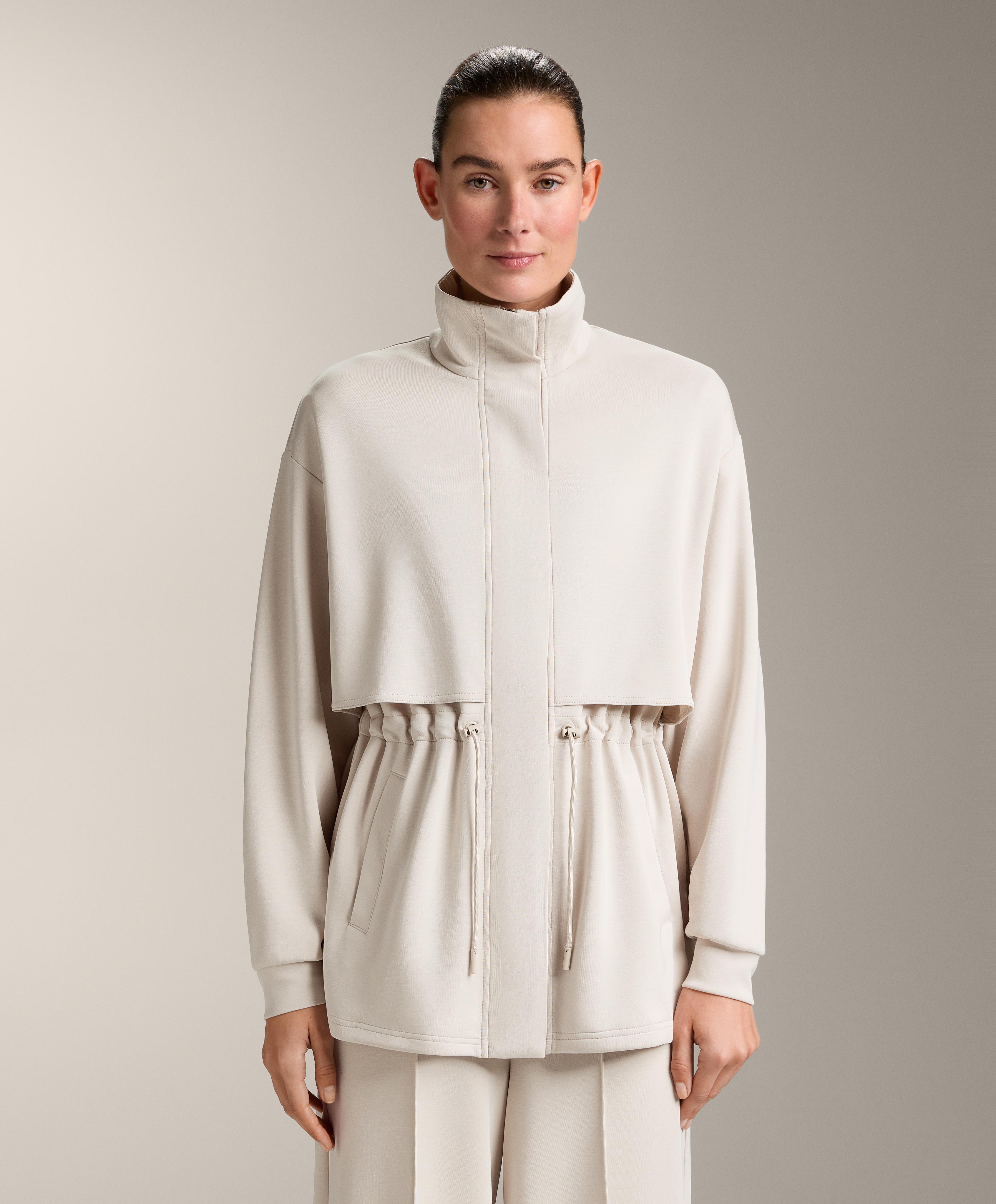 Chaqueta larga bolsillos con modal tacto suave Chaqueta larga bolsillos con modal tacto suave