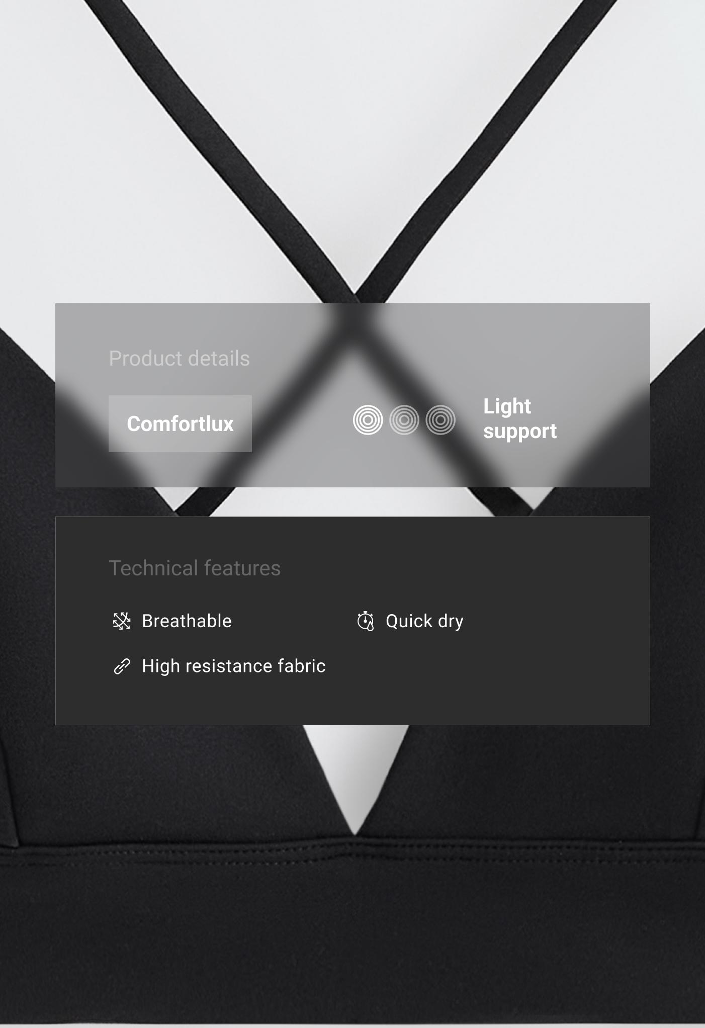 Comfortlux low-support triangle sports bra