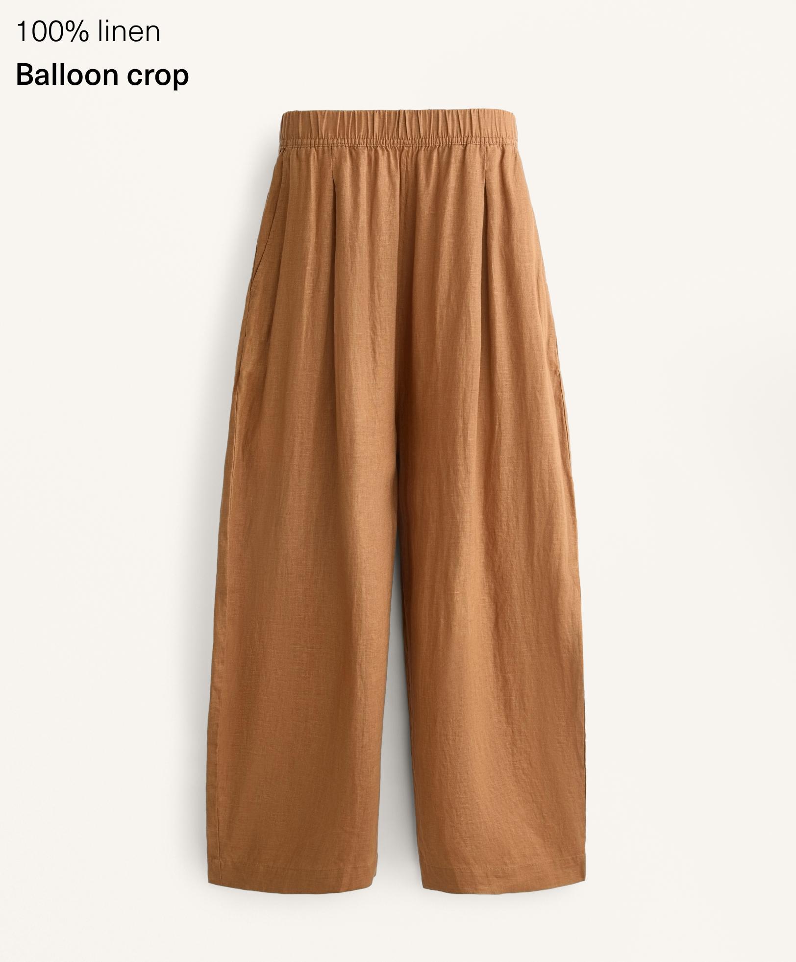 Pantalons crop balloon 100 % lli