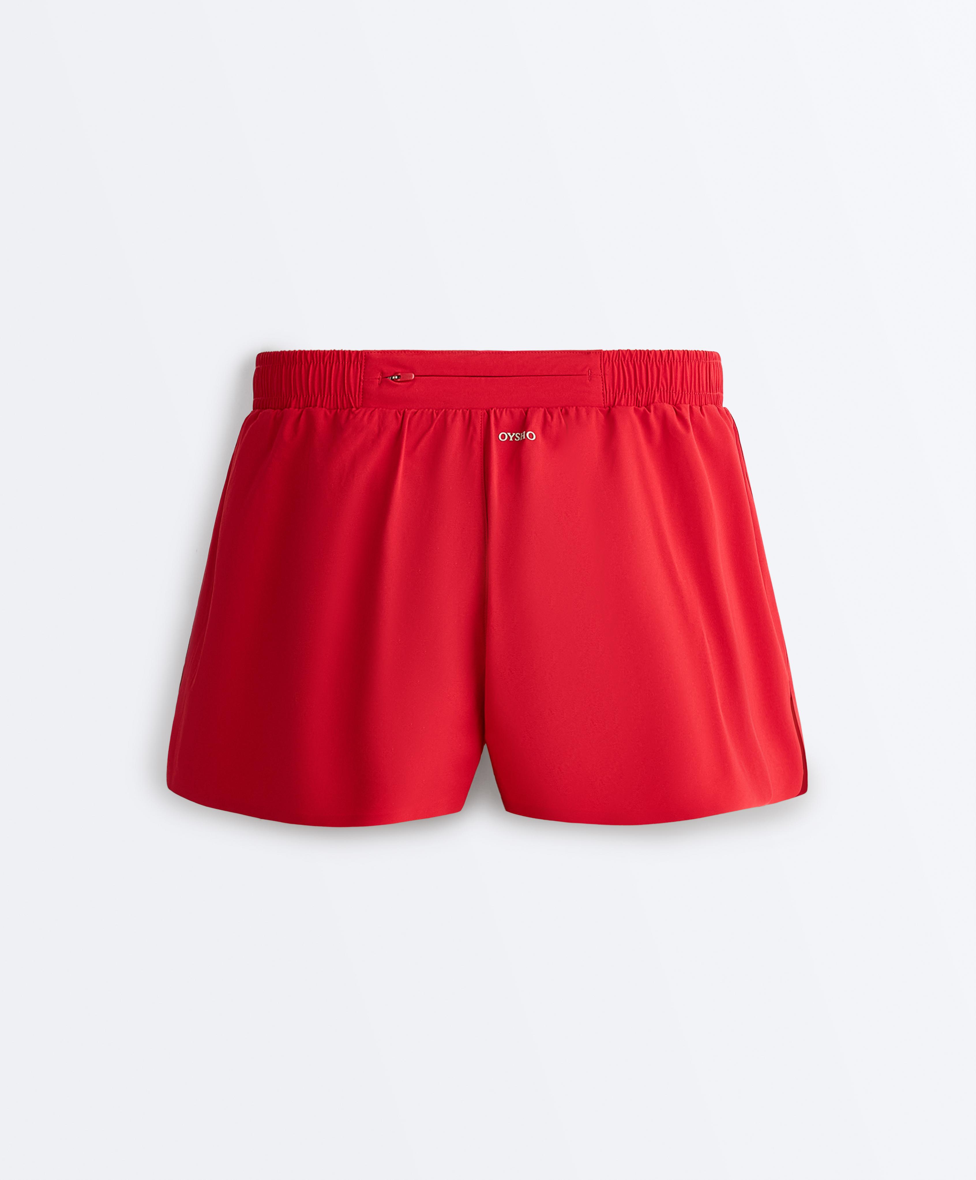 6cm low-rise technical shorts — STRONG RED