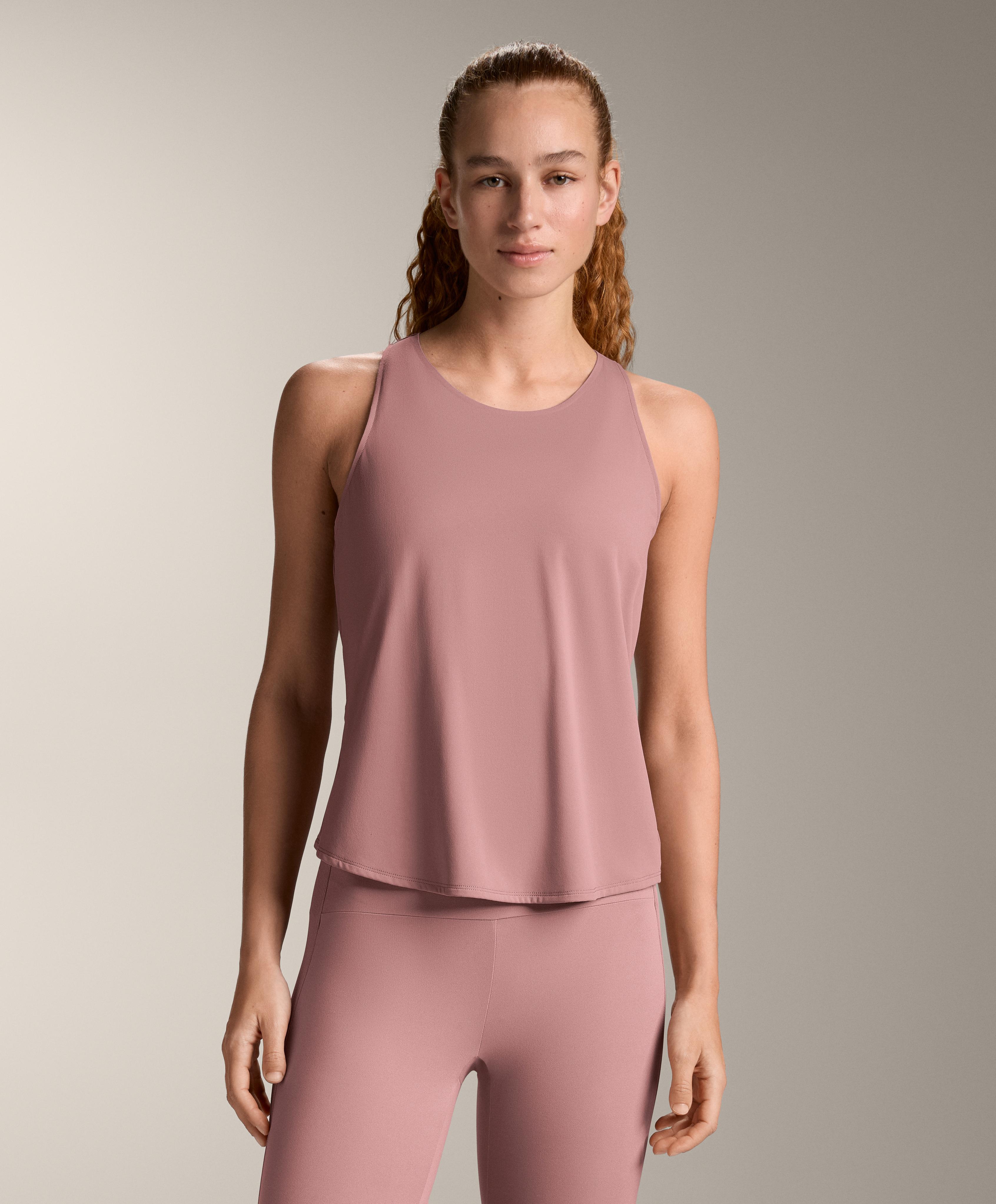 Comfortlux cross-back T-shirt — SOFT PINK