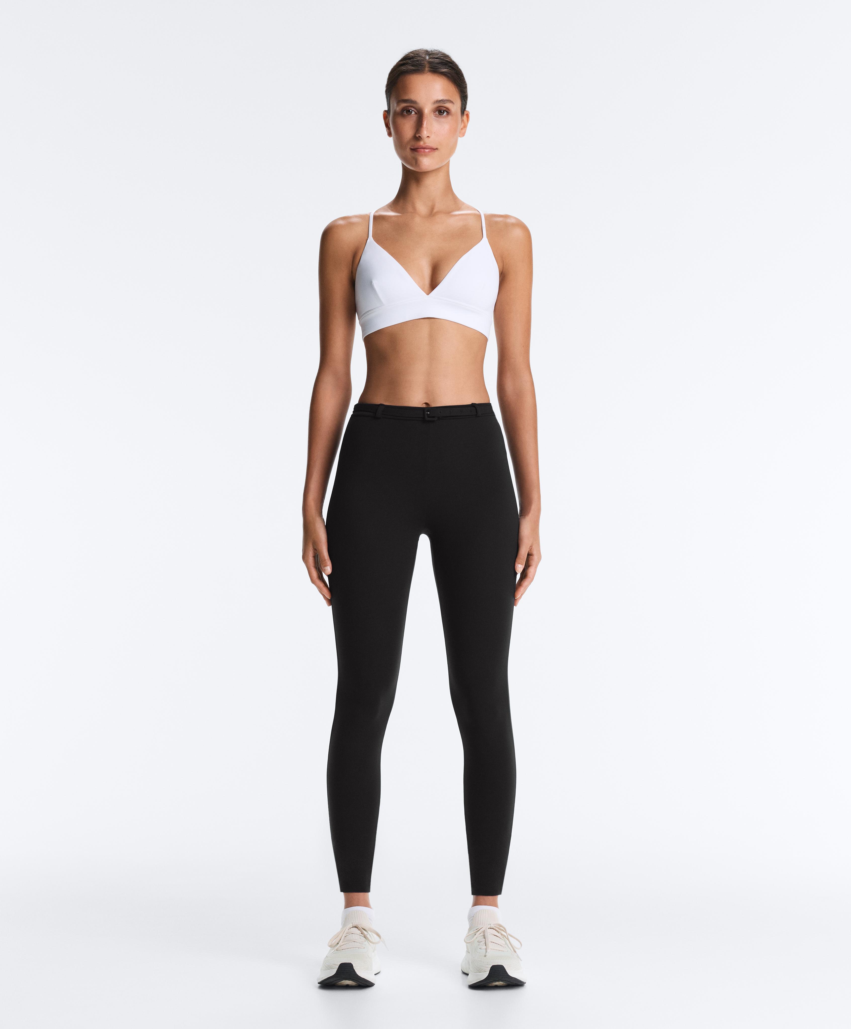 Comfortlux low-support triangle sports bra — WHITE 