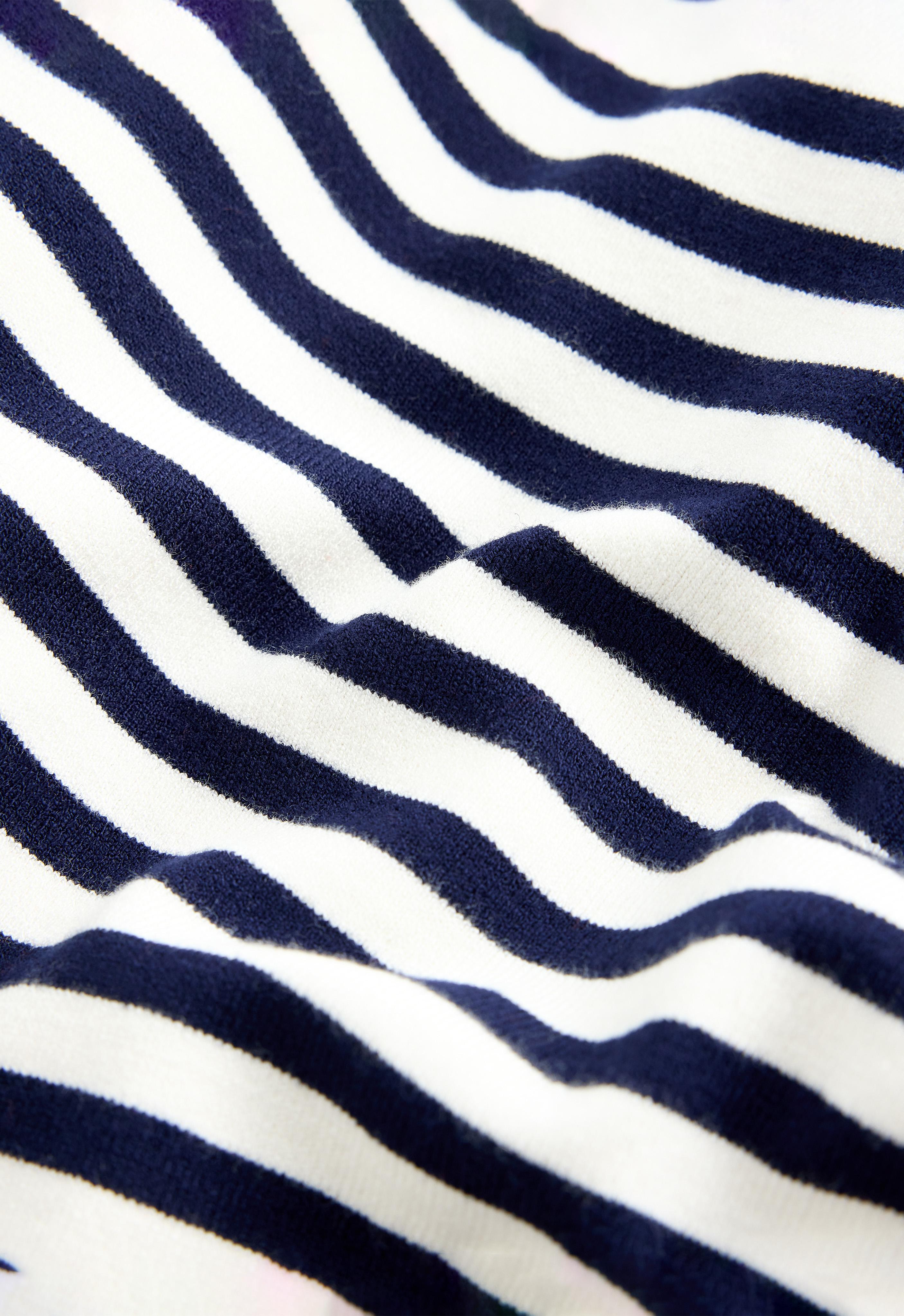 Fine knit striped jumper — PALE ECRU