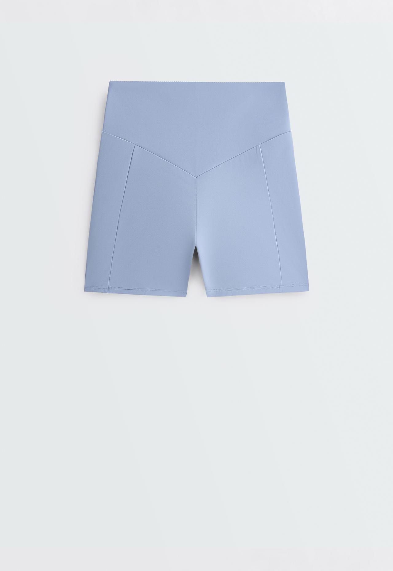 Hot pants High rise Compressive Pocket 10 cm — MID GREY-BLUE
