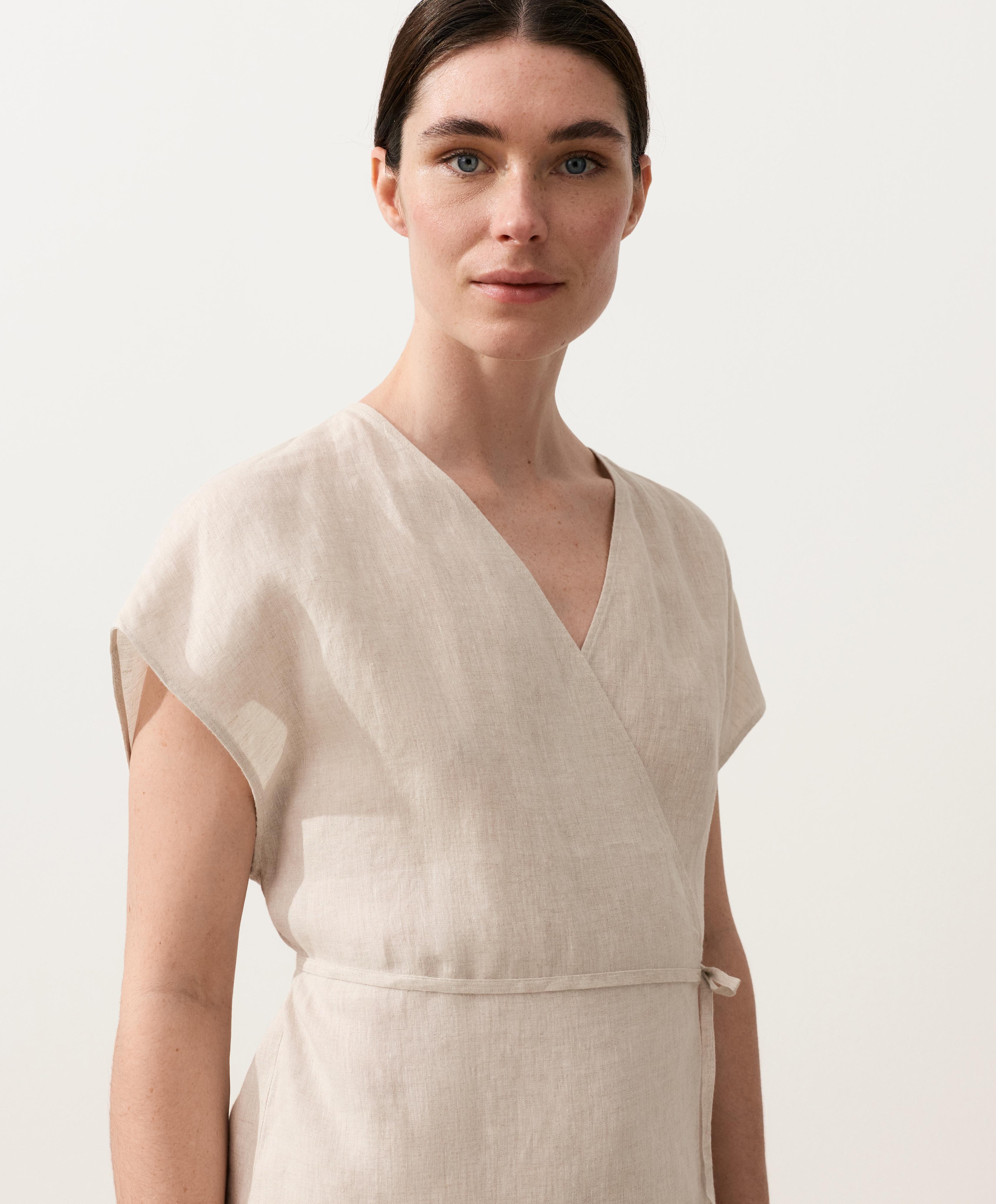 Blusa cruzada lazo 100% lino Blusa cruzada lazo 100% lino