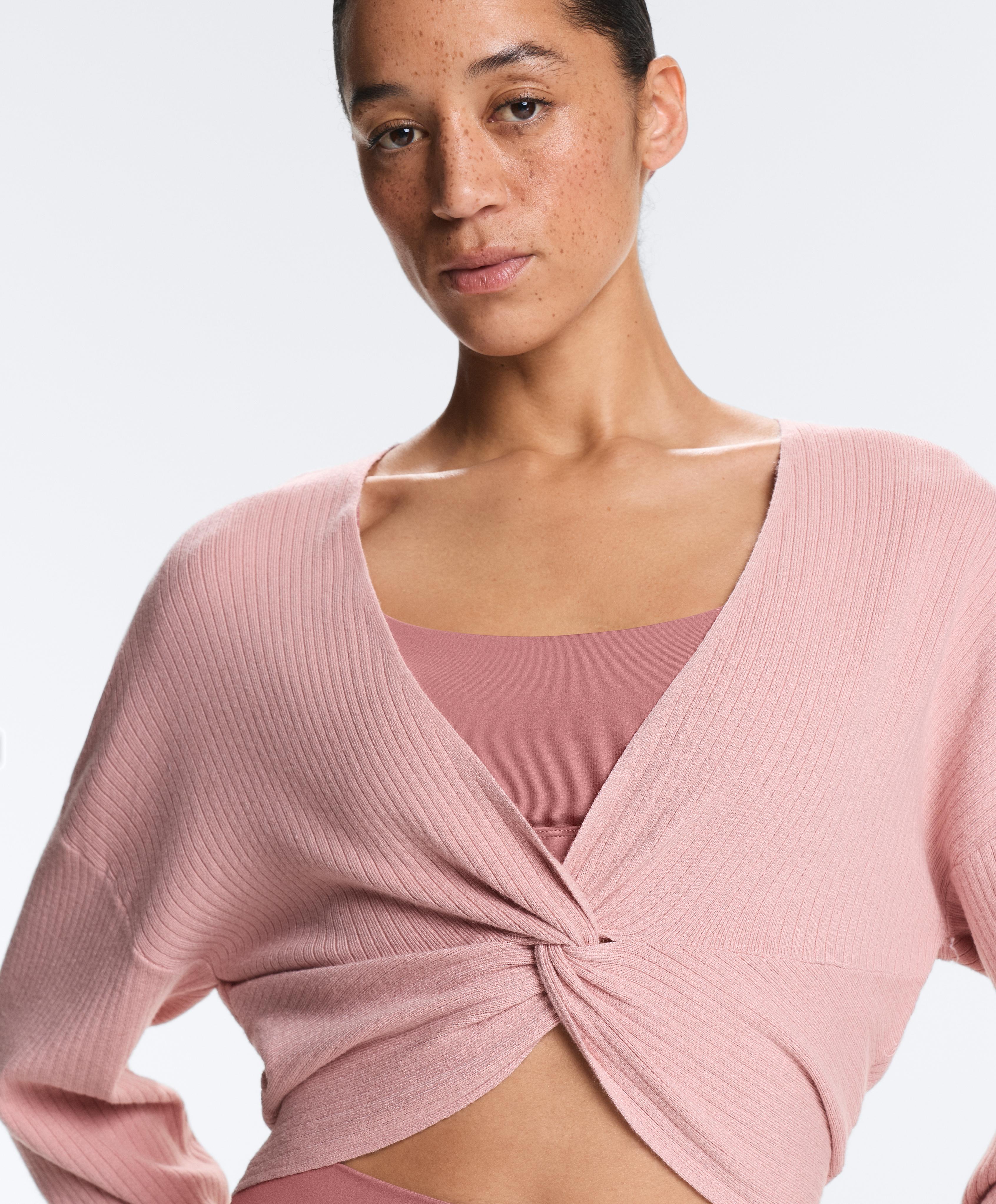 Twist knit jumper — NUDE PINK