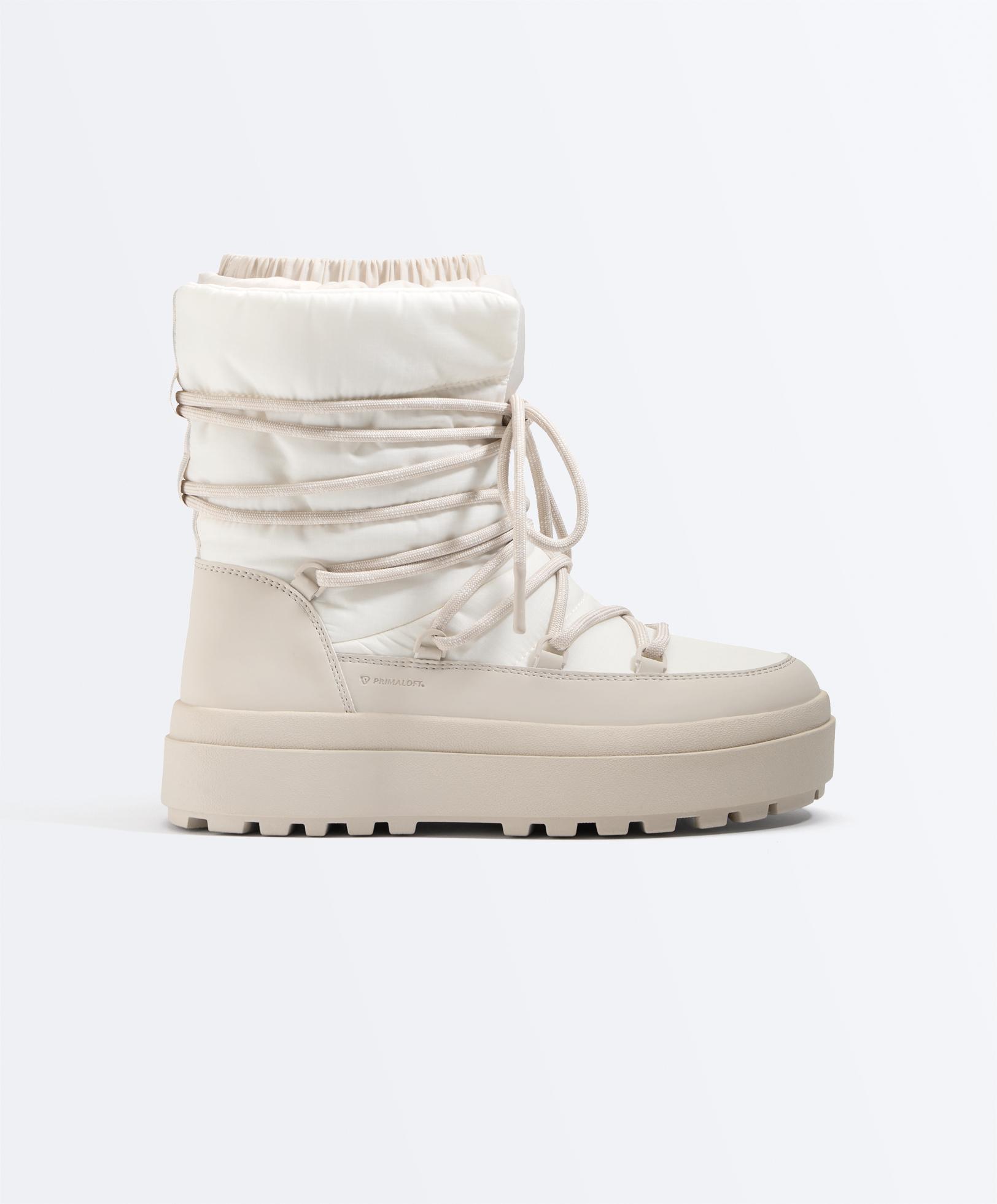 Combined lace-up boot — MINK