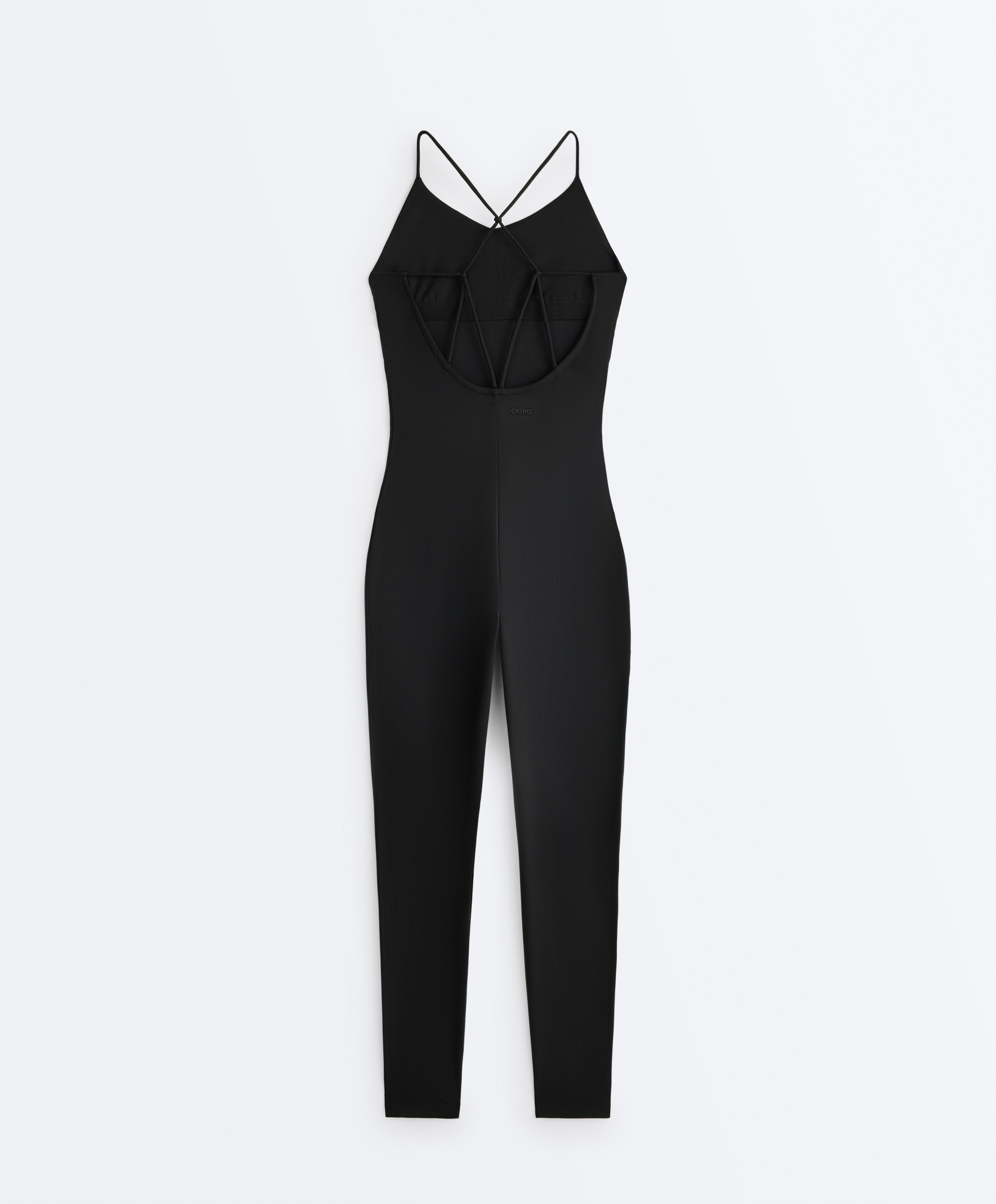 Comfortlux long jumpsuit with knots — BLACK