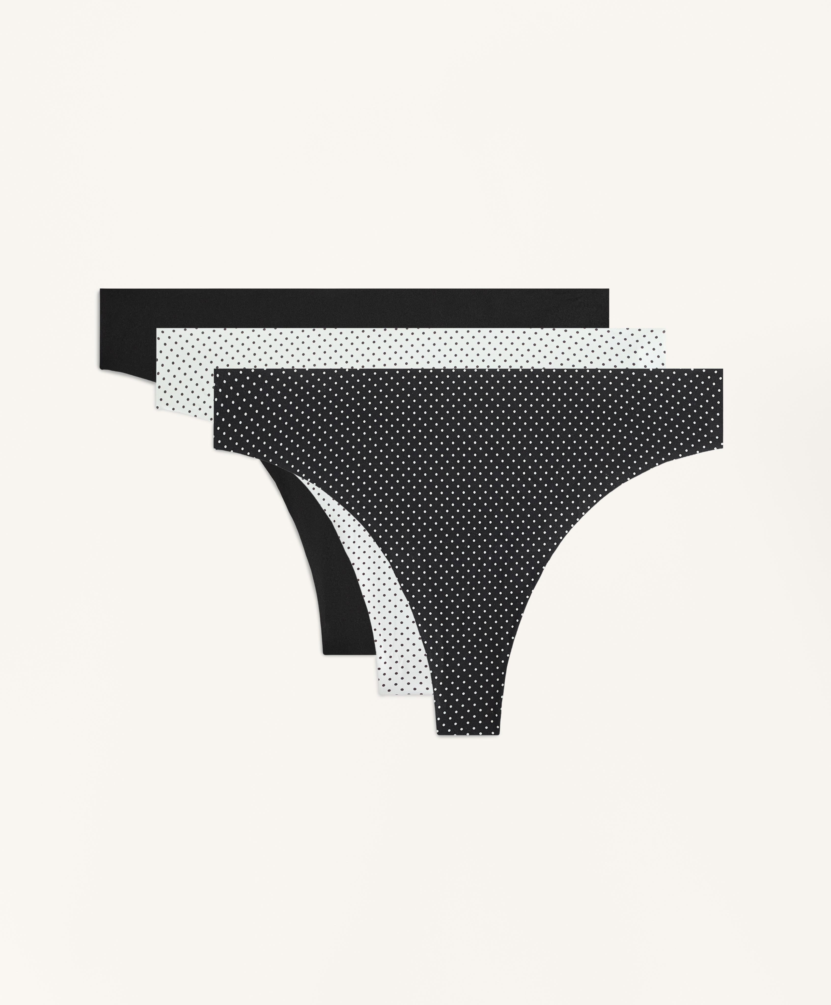 3 tangas en mélange de polyamide invisible