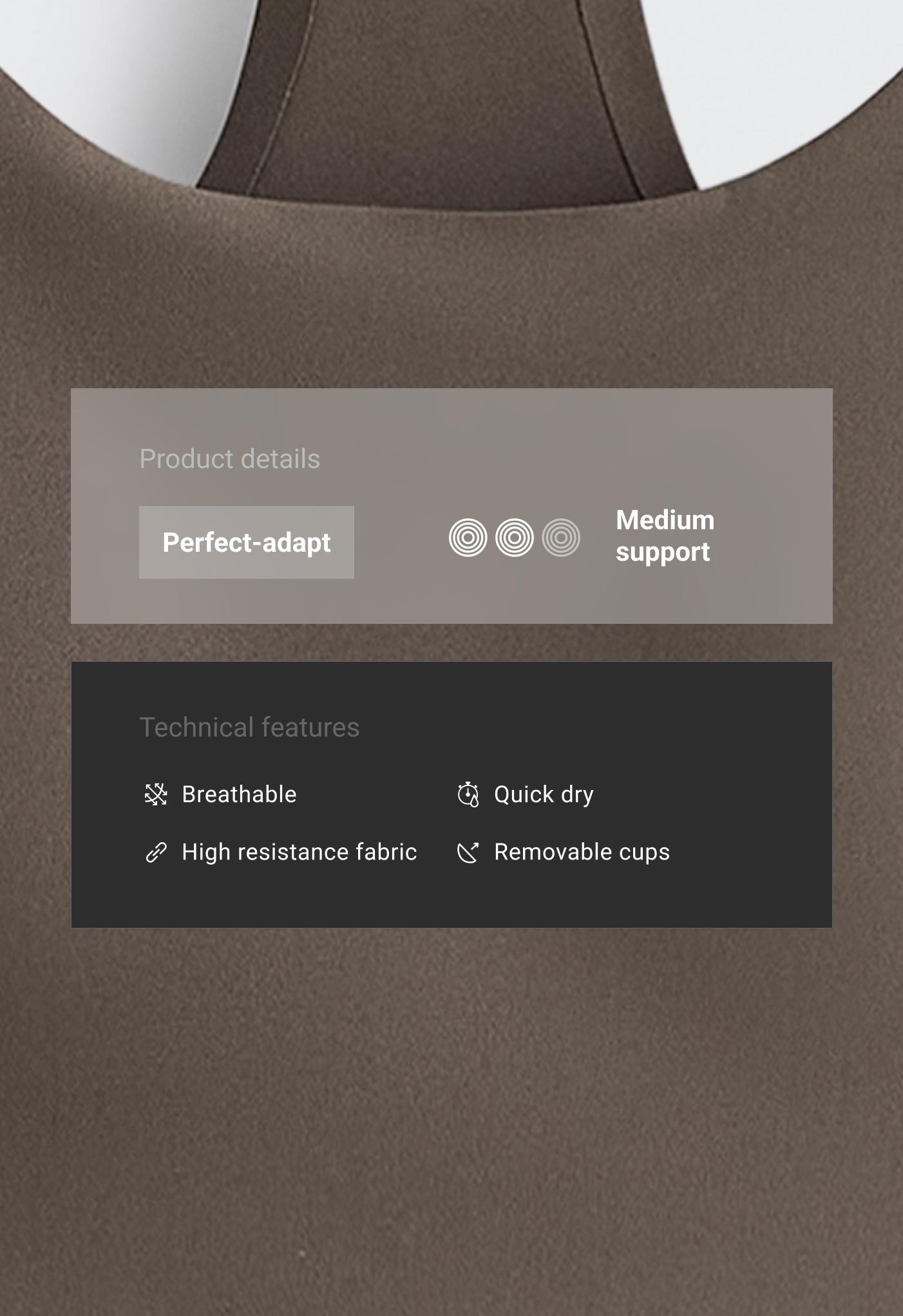 حمالة صدر رياضية Perfect-adapt عاكسة بتثبيت متوسط حمالة صدر رياضية Perfect-adapt عاكسة بتثبيت متوسط