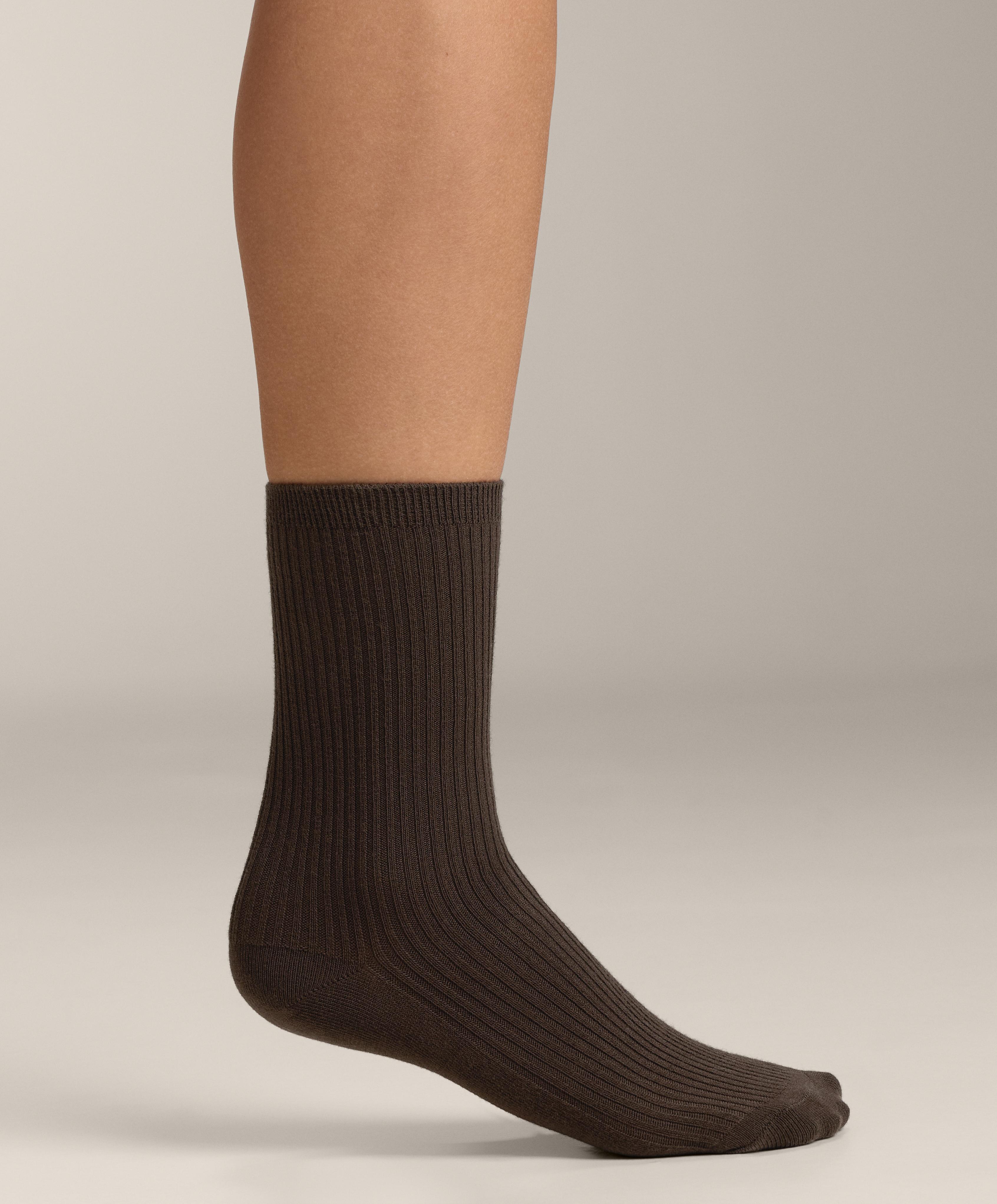 5 pairs of cotton blend classic socks — TERRACOTTA